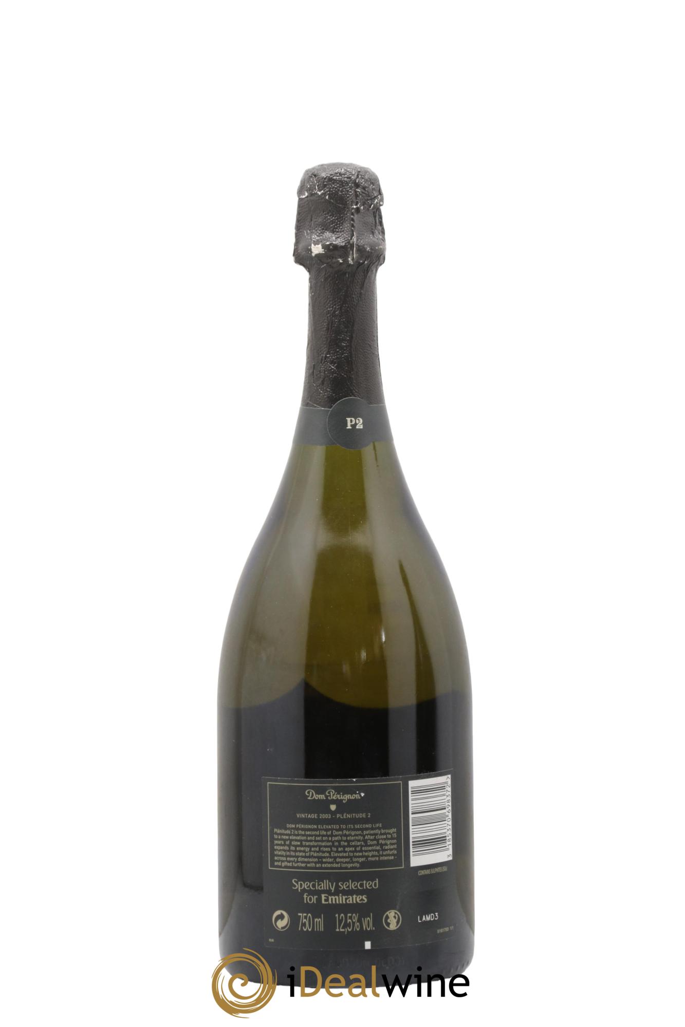 2eme Plénitude (P2) Dom Pérignon 2003 - Posten von 1 Flasche - 1