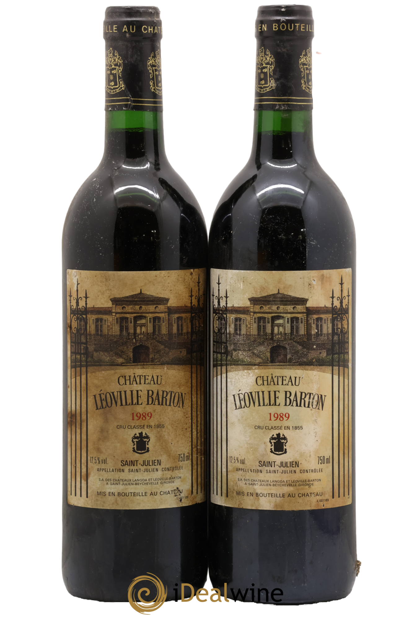 Château Léoville Barton 2ème Grand Cru Classé 1989 - Posten von 2 Flaschen - 0