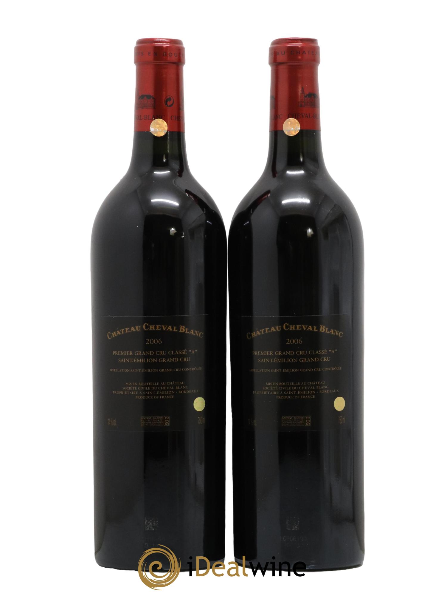 Château Cheval Blanc 1er Grand Cru Classé A 2006 - Lot de 2 bouteilles - 1