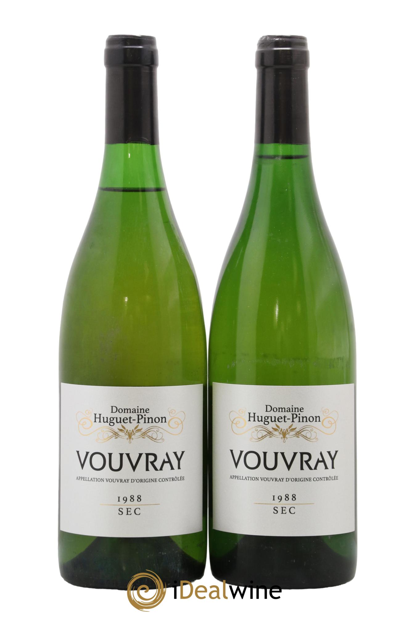 Vouvray Huguet Pinon 1988 - Posten von 2 Flaschen - 0
