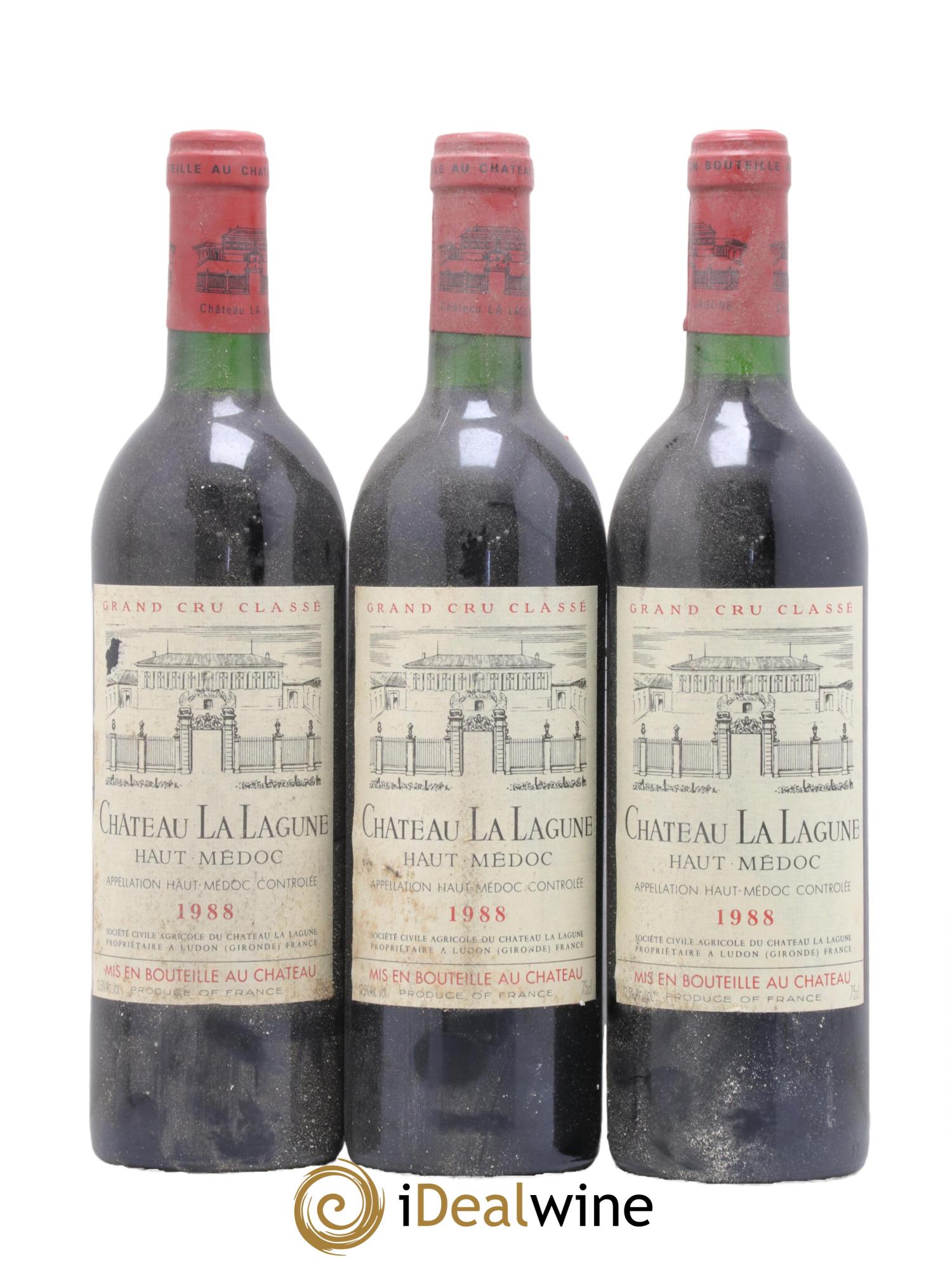 Château la Lagune 3ème Grand Cru Classé 1988 - Lot de 3 bouteilles - 0