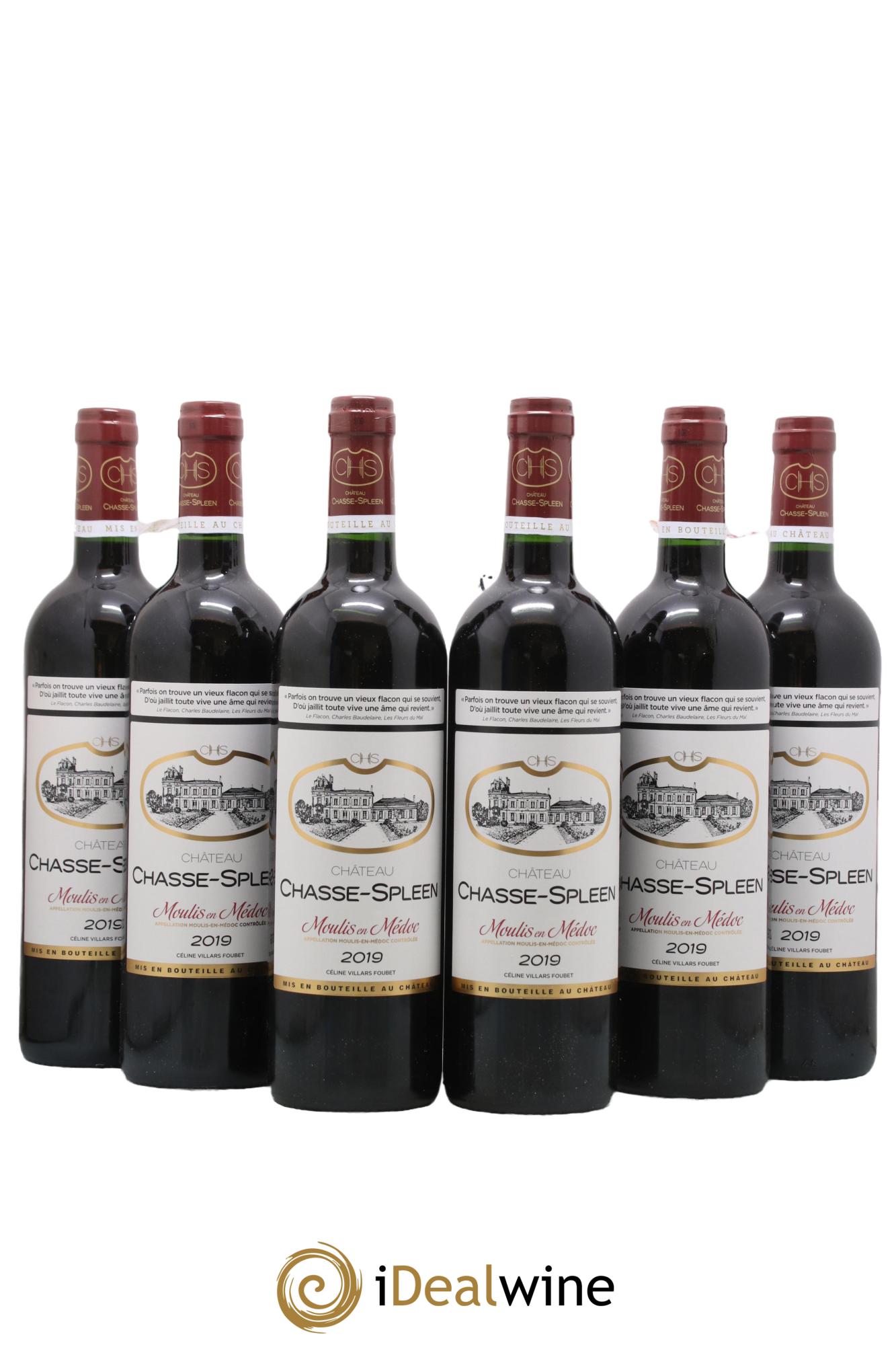Château Chasse Spleen 2019 - Lotto di 6 bottiglie - 0