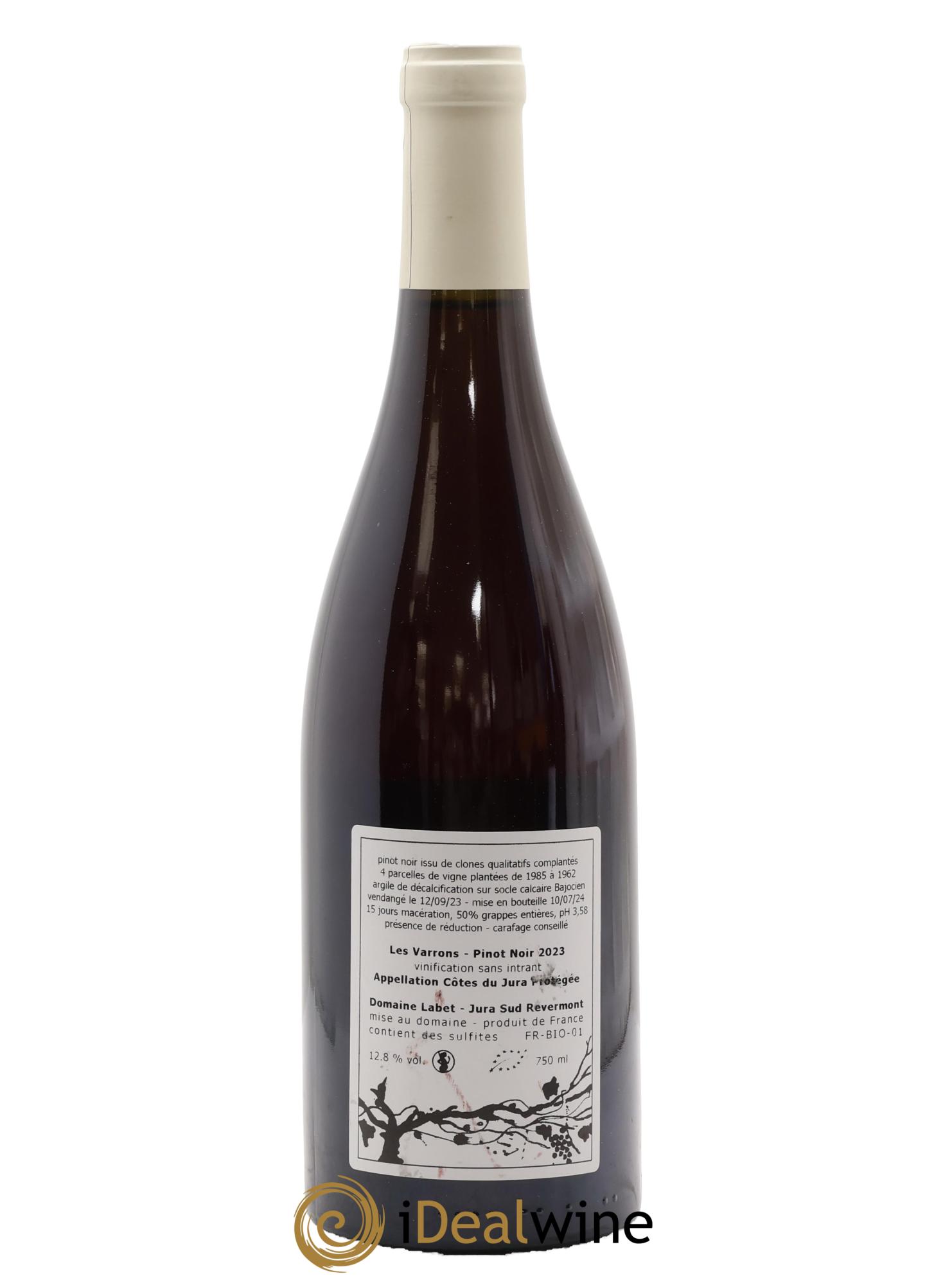 Côtes du Jura Pinot Noir Les Varrons Romain - Julien - Charline Labet 2023 - Posten von 1 Flasche - 1