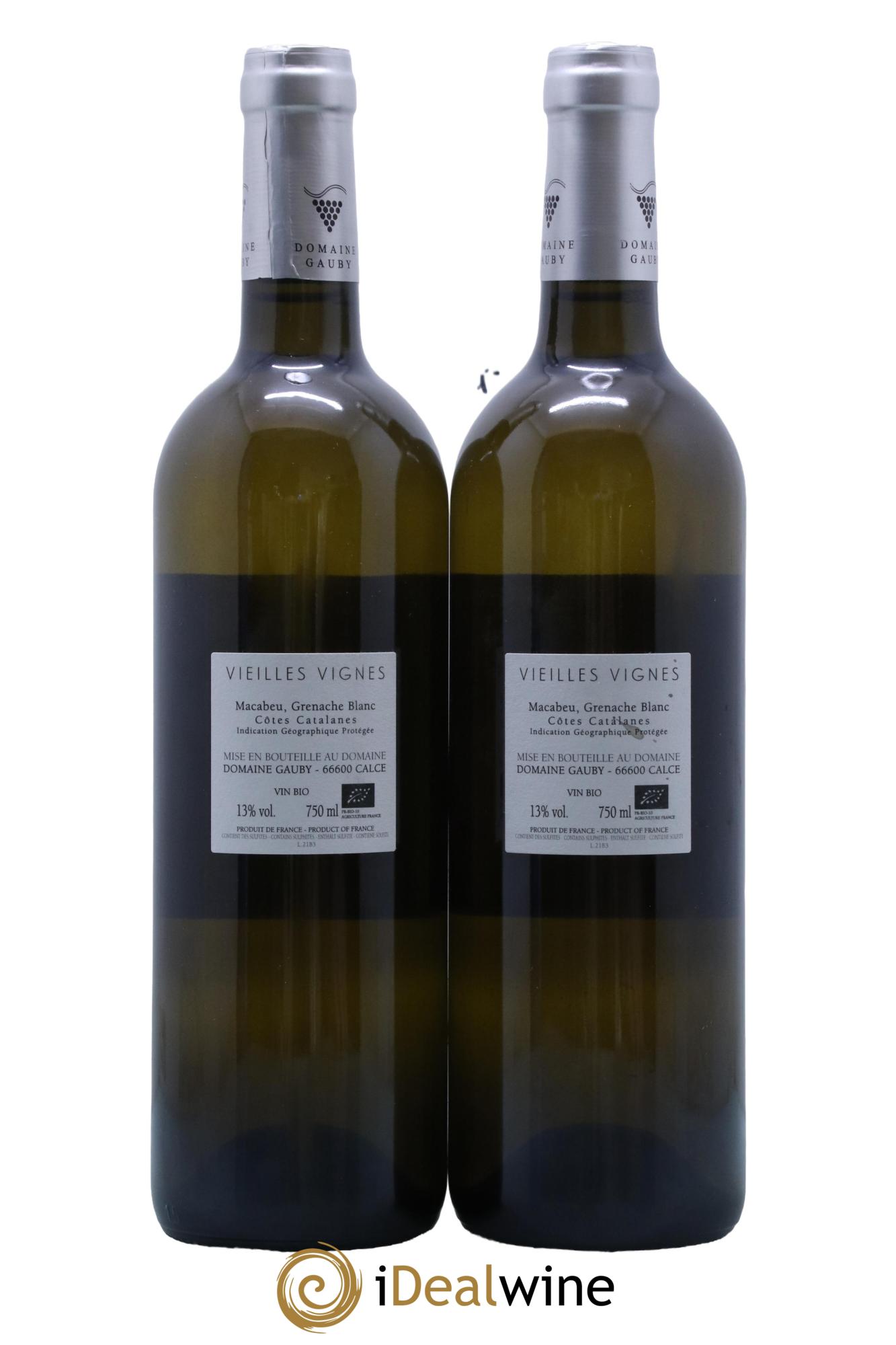 IGP Côtes Catalanes Vieilles vignes Gauby (Domaine) 2021 - Lot of 2 bottles - 1