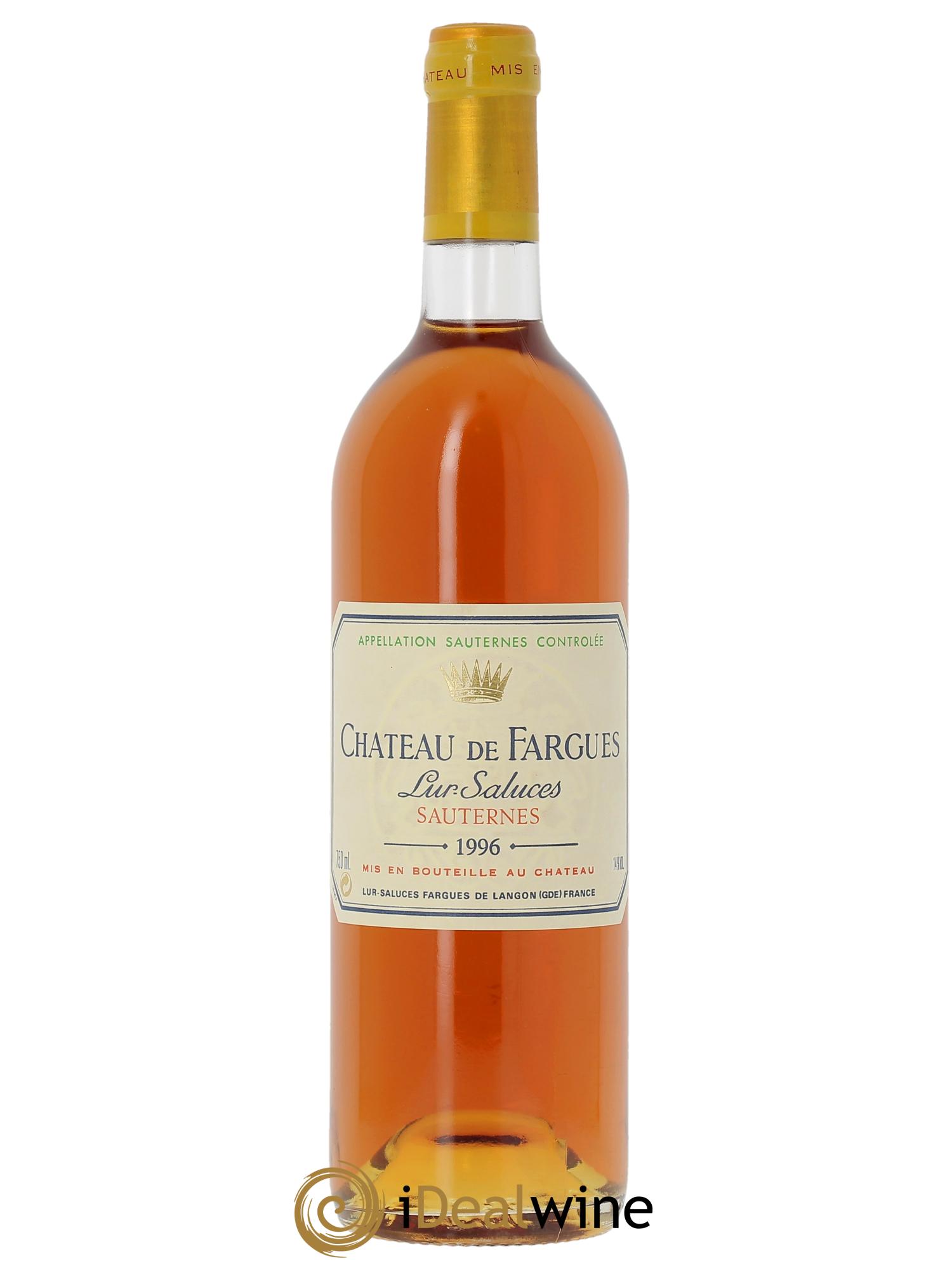 Château de Fargues (Cassetta in legno a partire da 12 bt) 1996 - Lotto di 1 bottiglia - 0