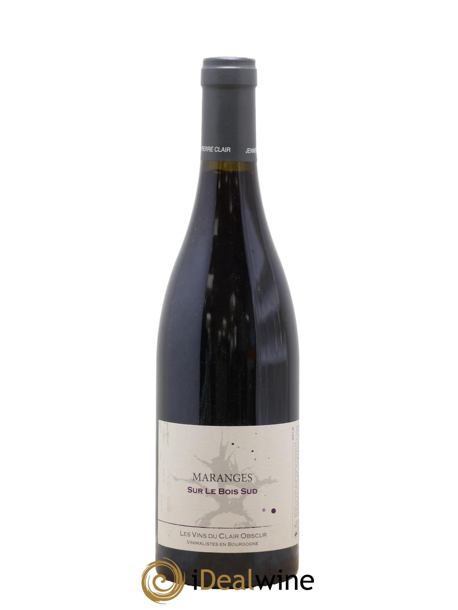 Maranges Sur le Bois Sud Domaine Clair Obscur 2018 - Lot de 1 bouteille - 0