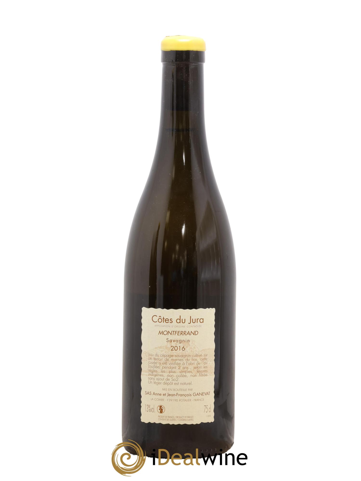 Côtes du Jura Montferrand savagnin Anne et Jean François Ganevat 2016 - Lotto di 1 bottiglia - 1