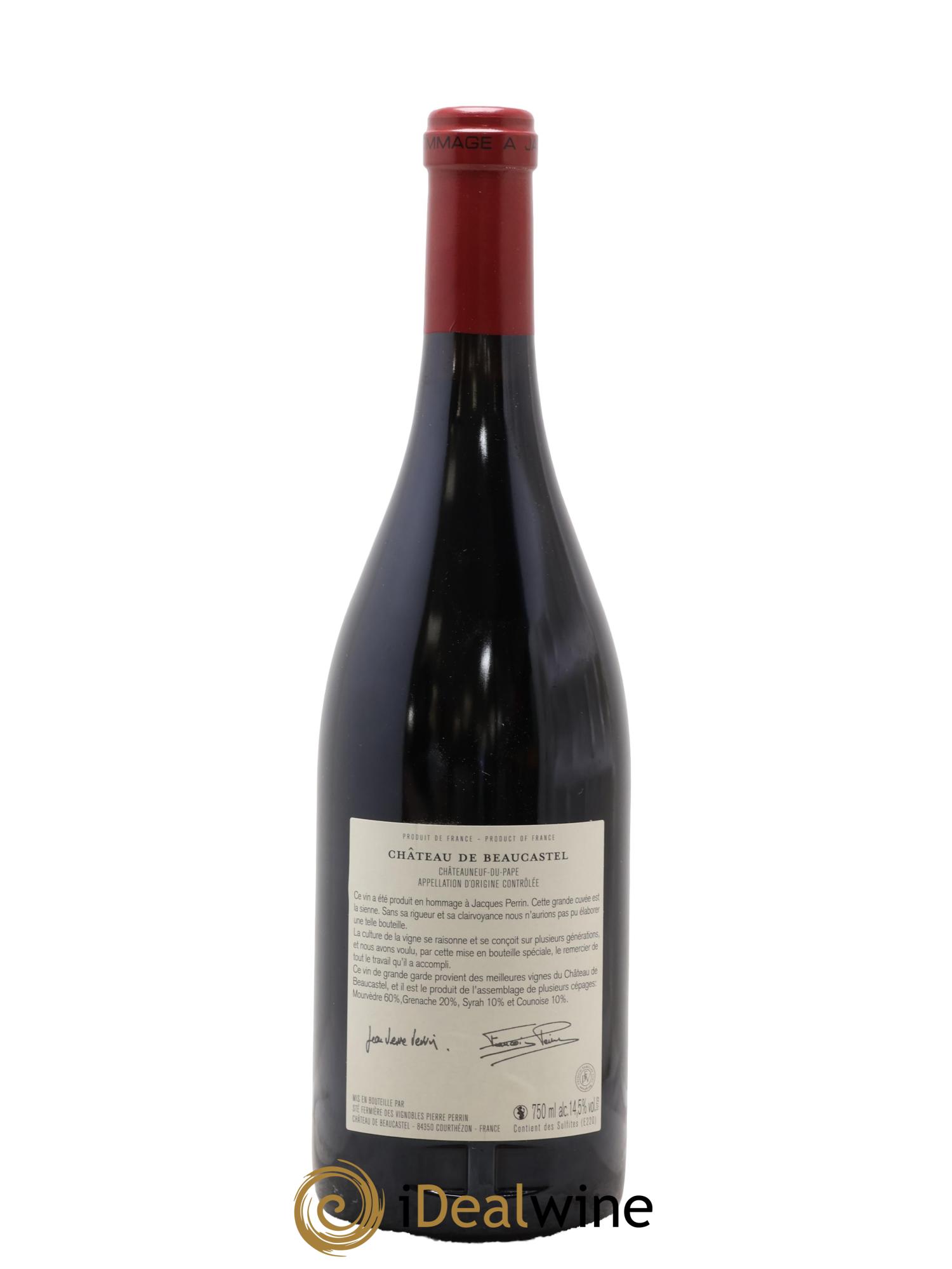 Châteauneuf-du-Pape Château de Beaucastel Hommage à Jacques Perrin Famille Perrin 2014 - Lotto di 1 bottiglia - 1