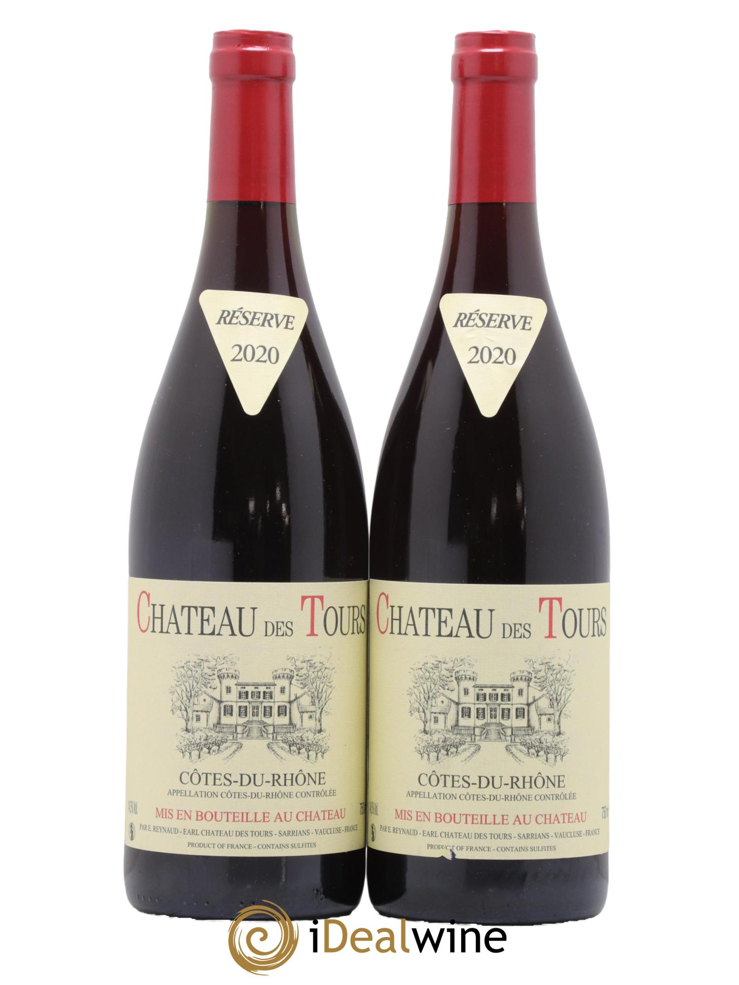 Côtes-du-Rhône Château des Tours Emmanuel Reynaud 2020 - Lot de 2 bouteilles - 0