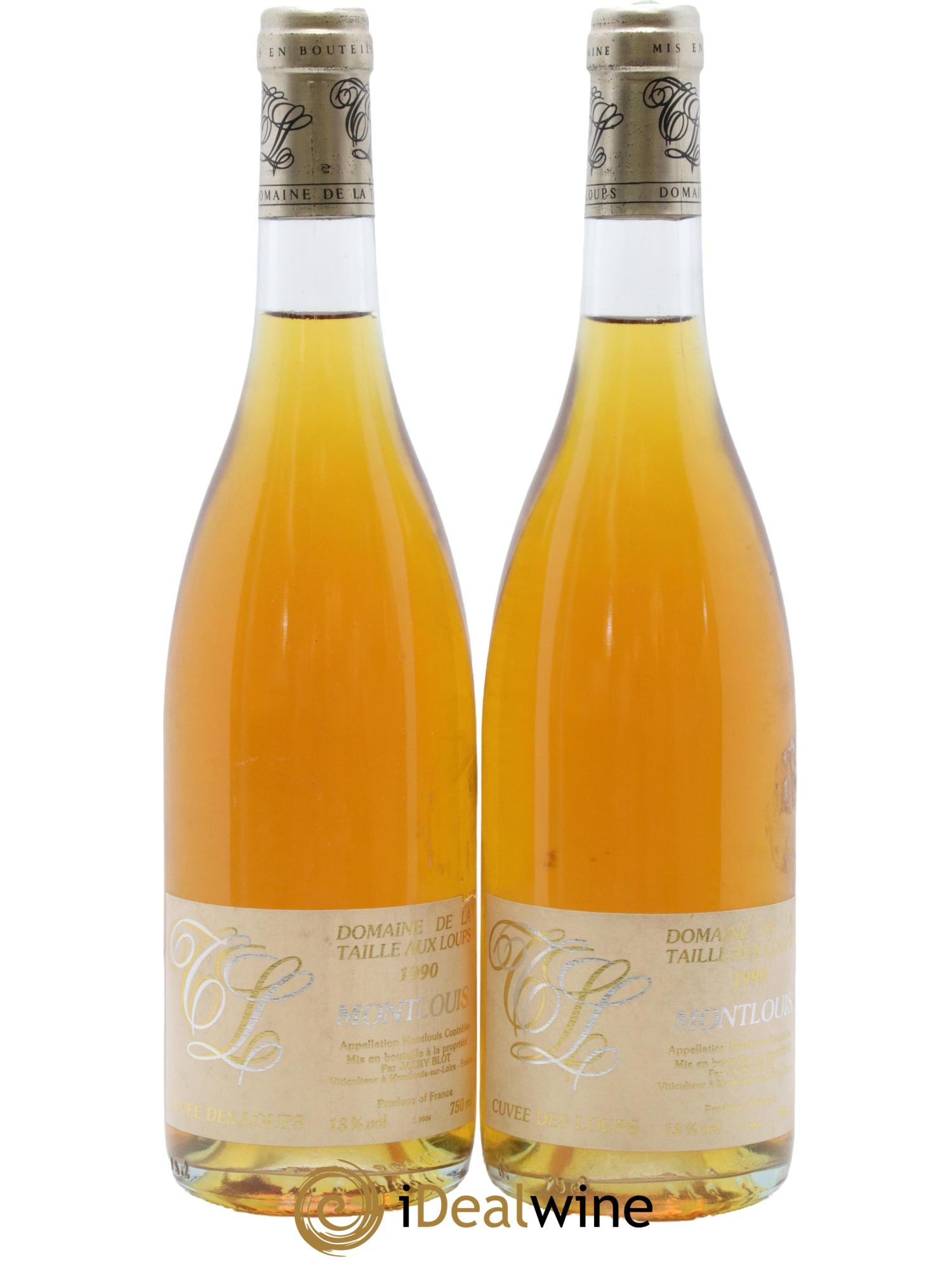 Montlouis-sur-Loire Cuvée des Loups La Taille aux Loups - Jacky Blot 1990 - Lot of 2 bottles - 0