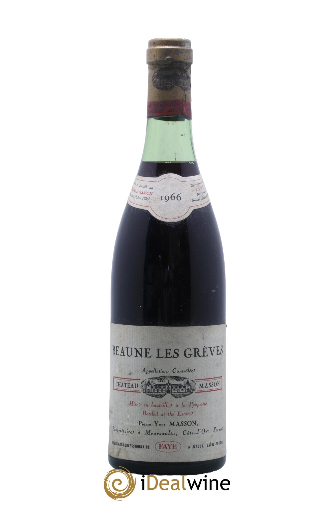 Beaune Les Greves Chateau Masson 1966 - Lot de 1 bouteille - 0