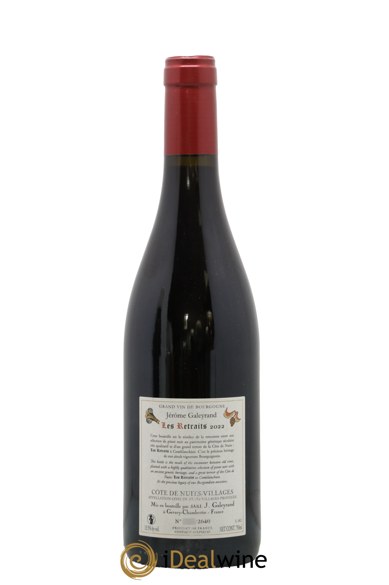 Côte de Nuits-Villages Les Retraits Jérôme Galeyrand 2022 - Posten von 1 Flasche - 1