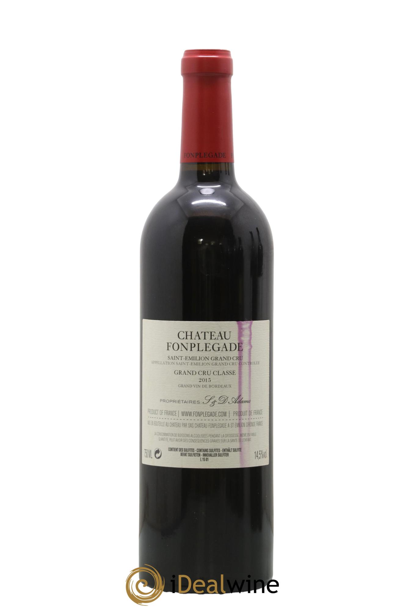 Château Fonplegade Grand Cru Classé 2015 - Lot of 1 bottle - 1
