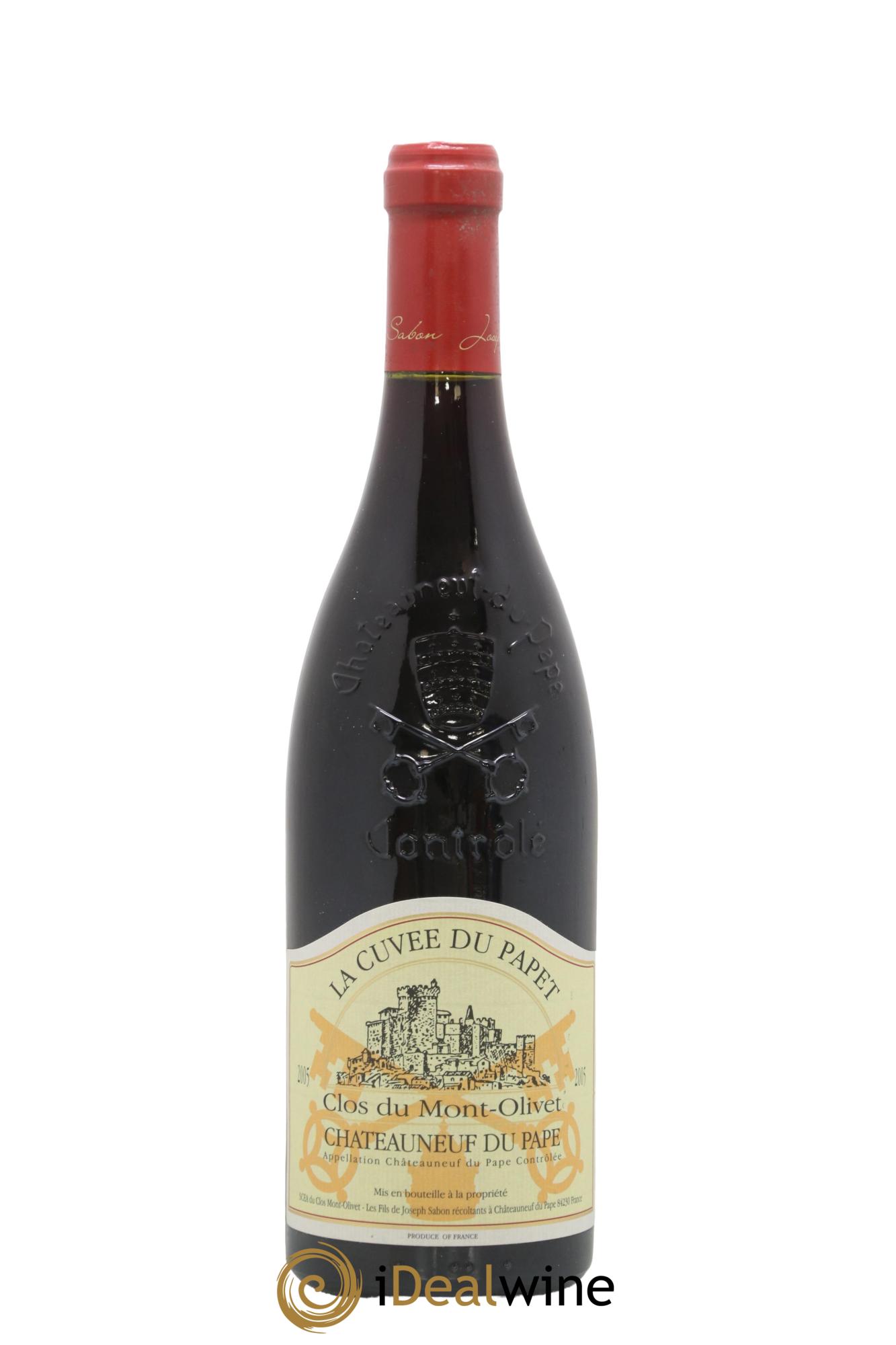 Châteauneuf-du-Pape Cuvée du Papet Clos du Mont-Olivet 2005 - Lot de 1 bouteille - 0