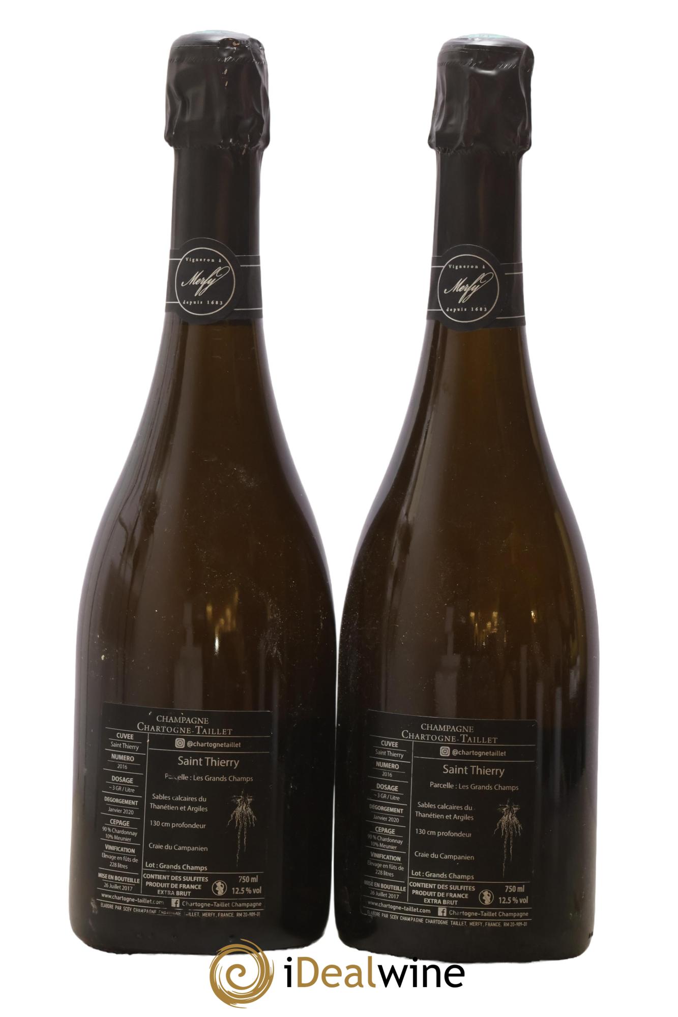 Champagne Saint-Thierry Chartogne-Taillet 2016 - Lot de 2 bouteilles - 1