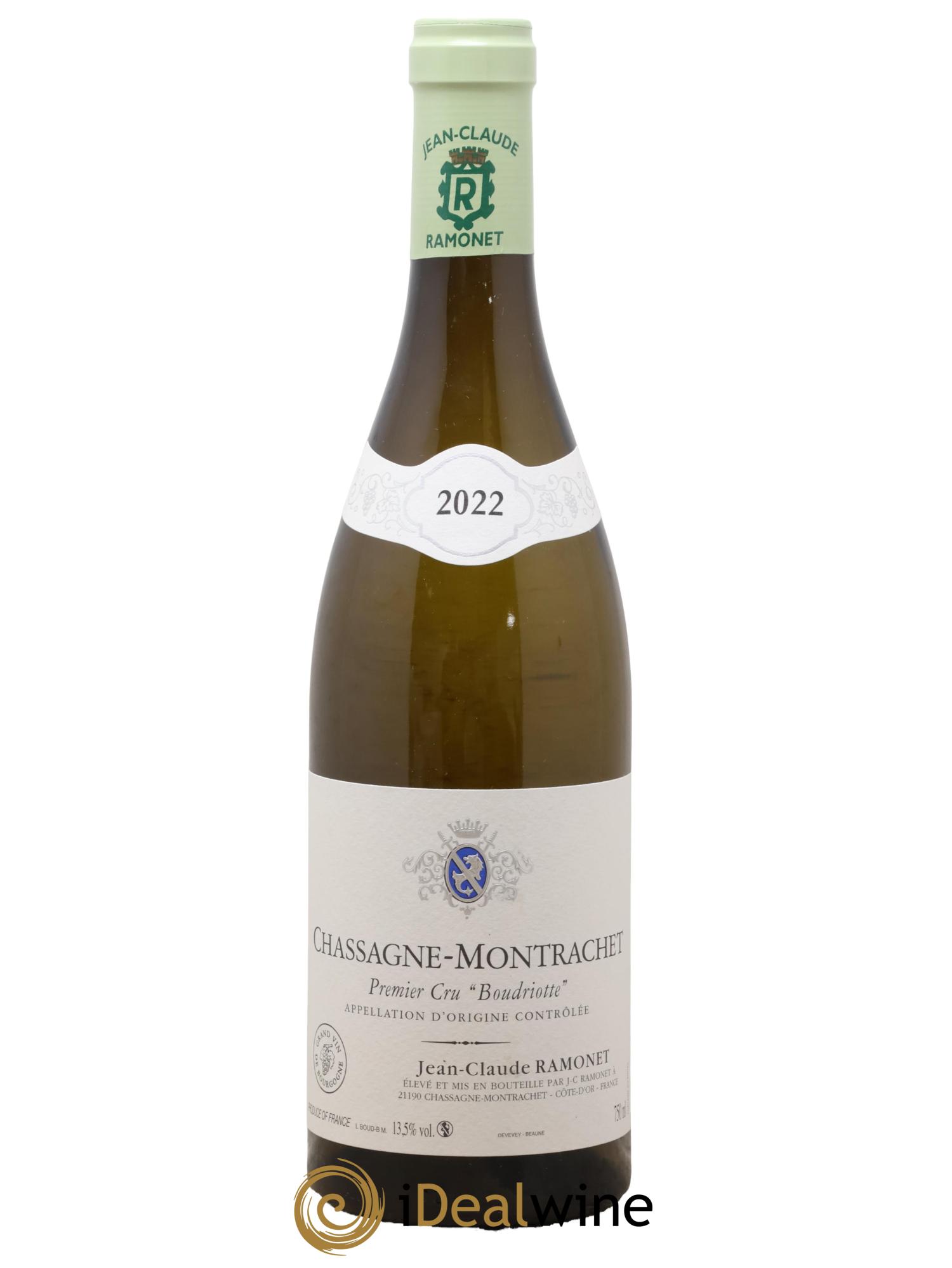 Chassagne-Montrachet 1er Cru Boudriotte Ramonet (Domaine) 2022 - Lot de 1 bouteille - 0
