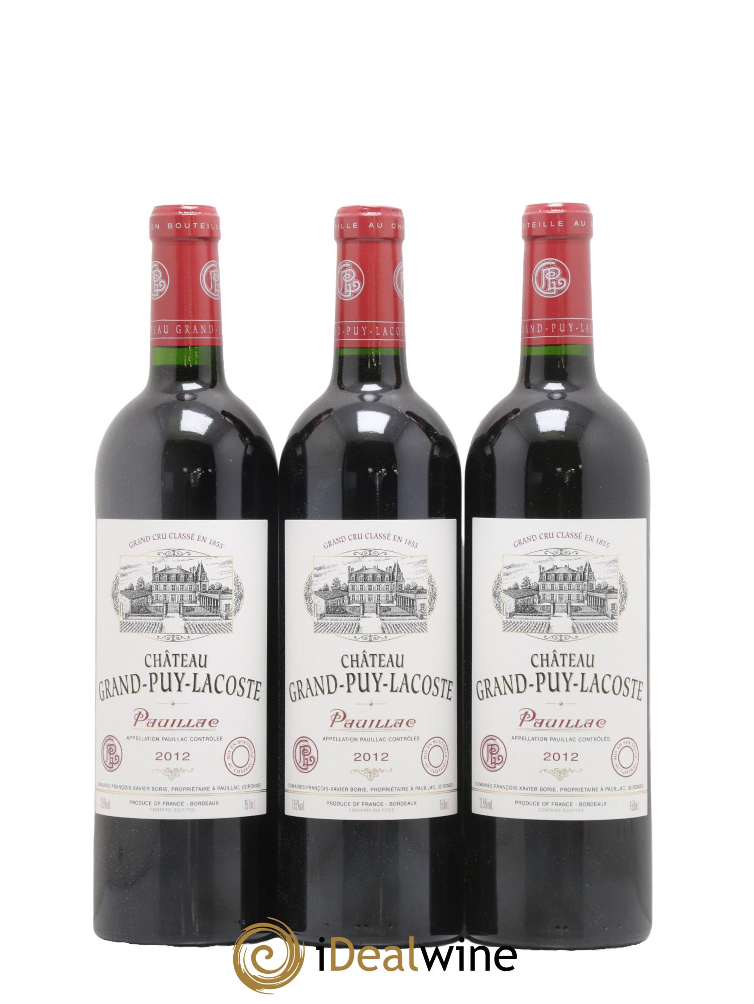 Château Grand Puy Lacoste 5ème Grand Cru Classé 2012 - Lot of 12 bottles - 1