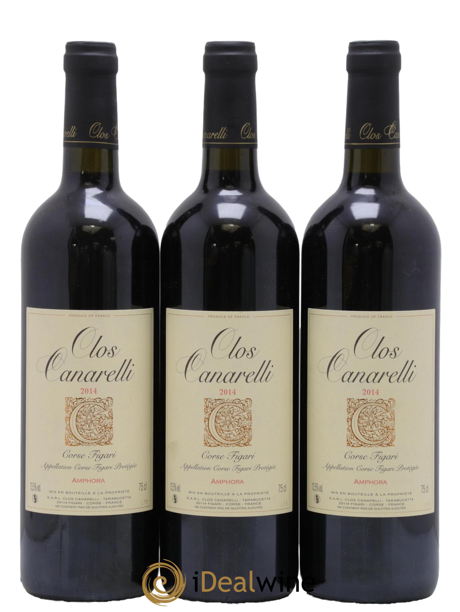 Figari Amphora Clos Canarelli 2014 - Lot of 3 bottles - 0