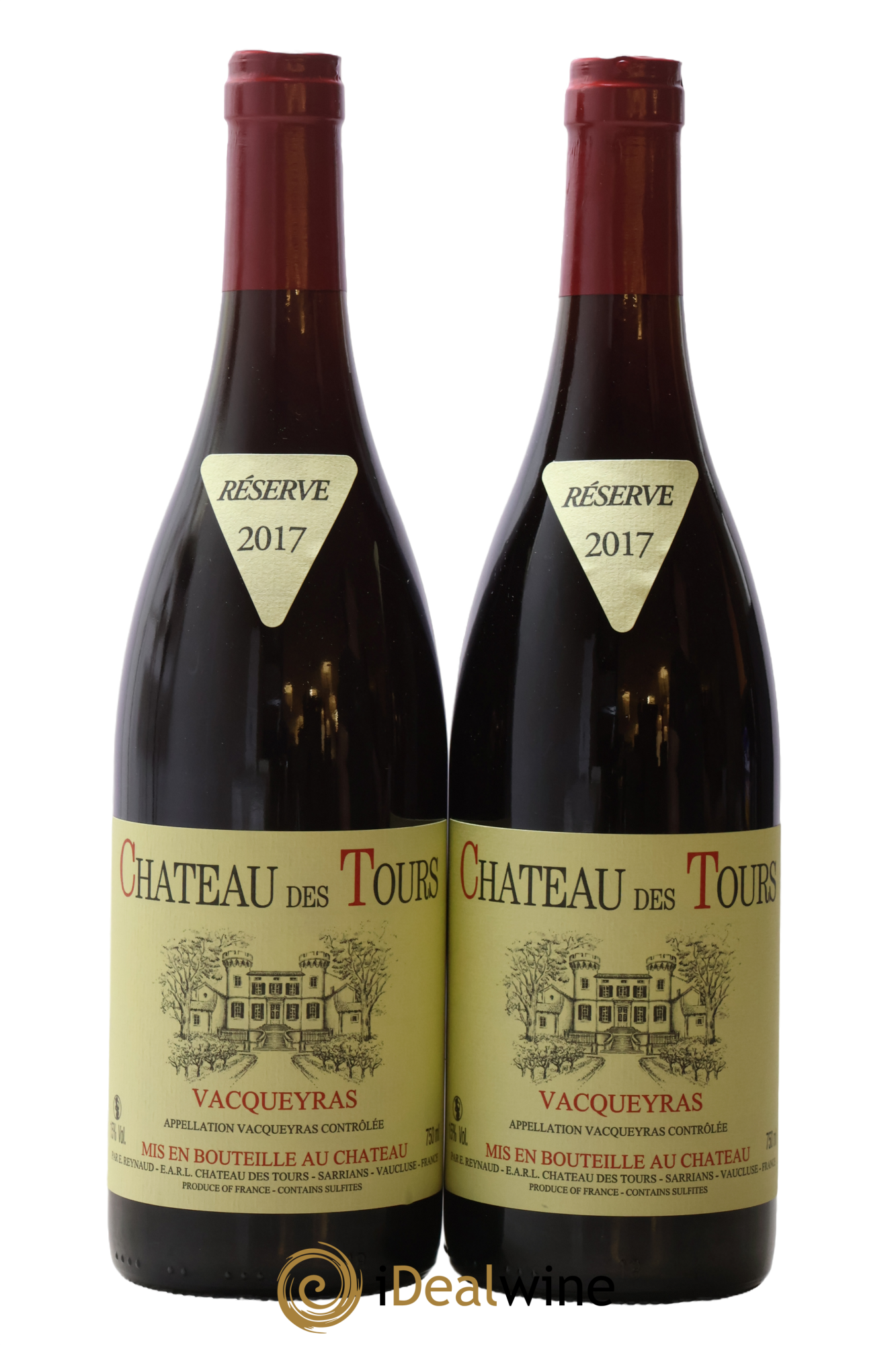Vacqueyras Château des Tours Emmanuel Reynaud 2017 - Lot de 2 bouteilles - 0