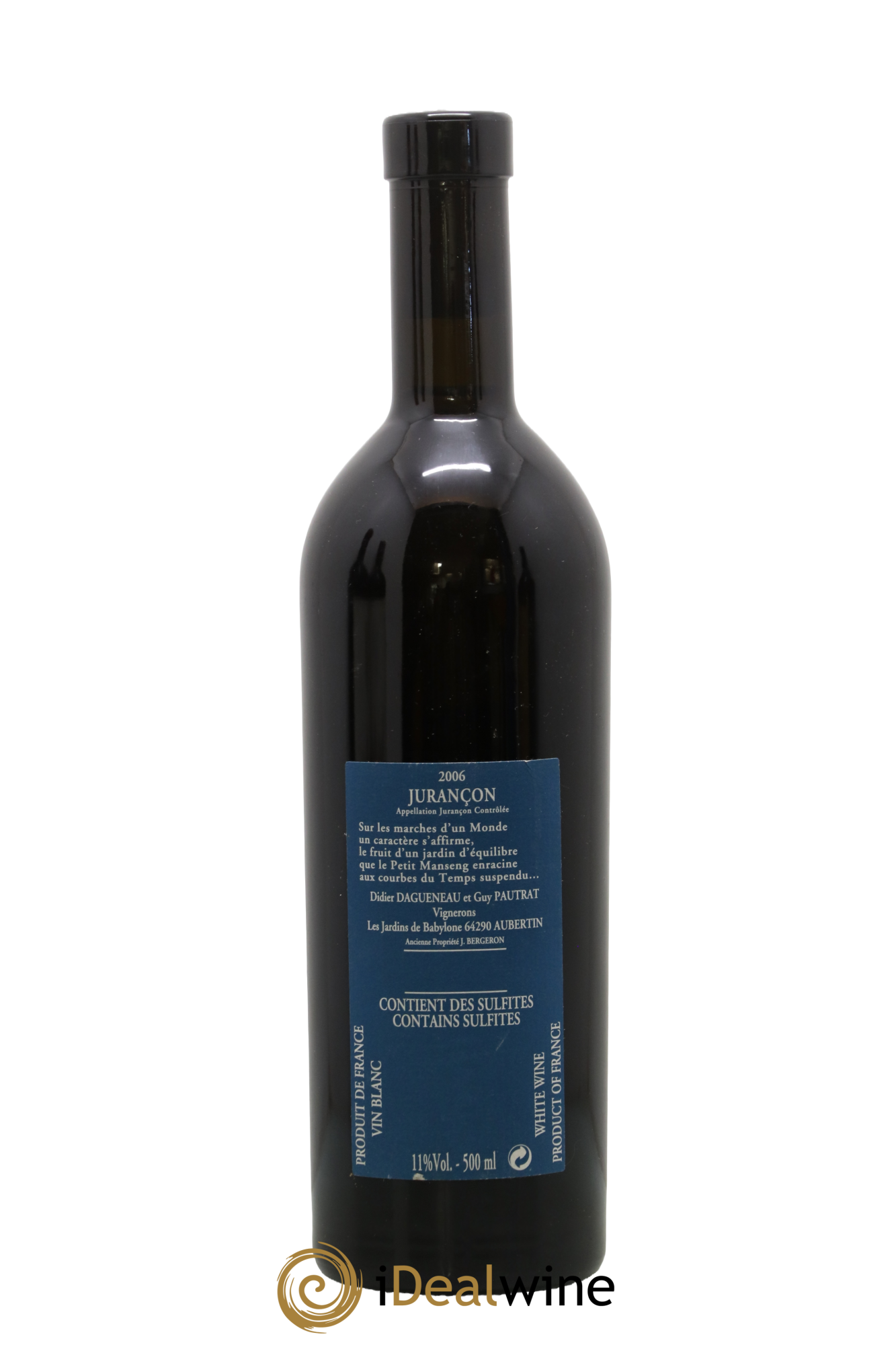 Vin de France (anciennement Jurançon) Jardins de Babylone Didier Dagueneau 2006 - Lot de 1 format 50cl - 1