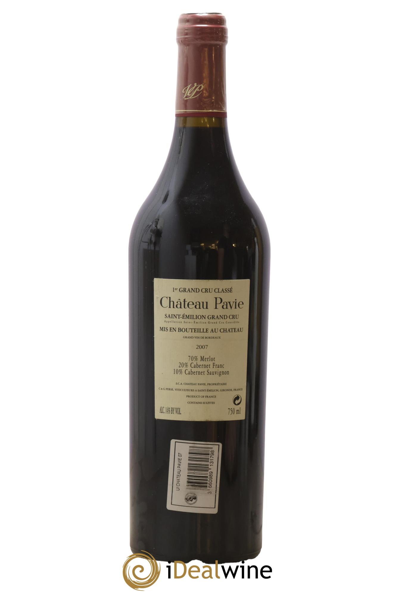 Château Pavie 1er Grand Cru Classé A 2007 - Lot of 1 bottle - 1