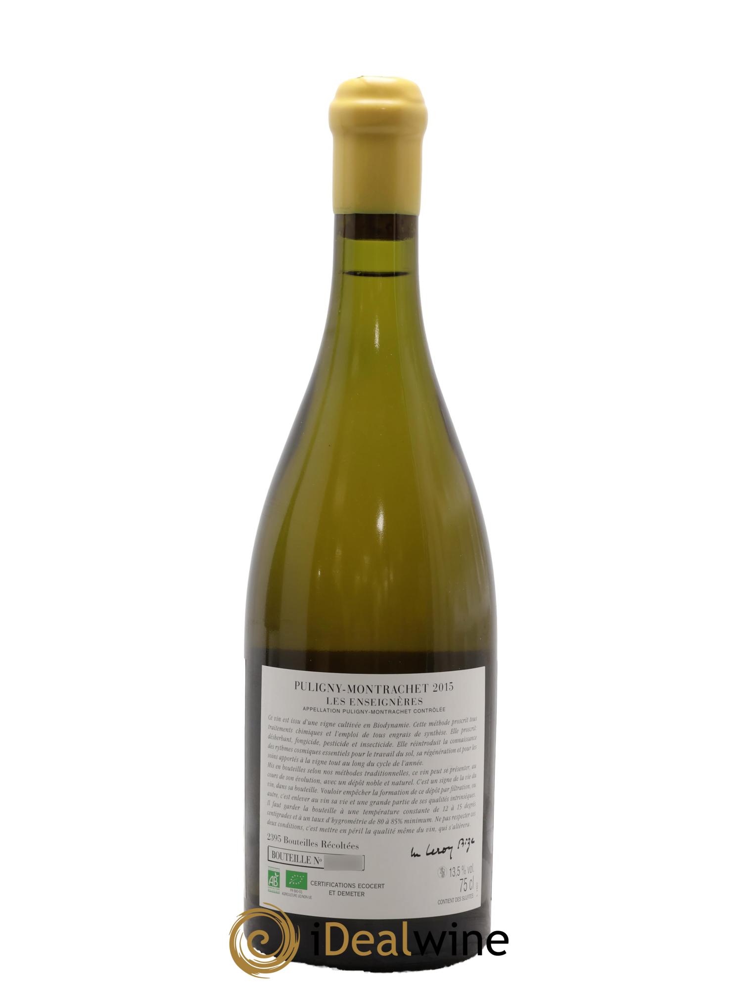 Puligny-Montrachet Les Enseignères d'Auvenay (Domaine) 2015 - Posten von 1 Flasche - 1