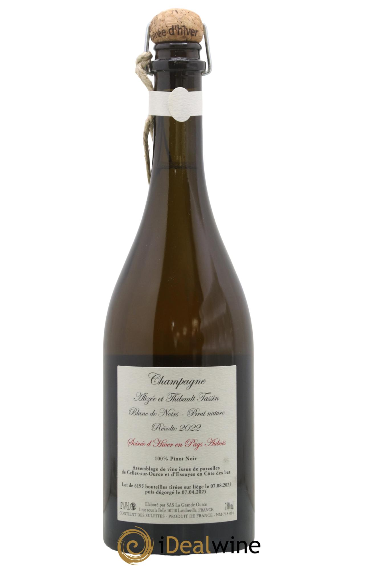 Champagne Soirée D'Hiver En Pays Aubois Thibault Tassin 2022 - Lot de 1 bouteille - 1