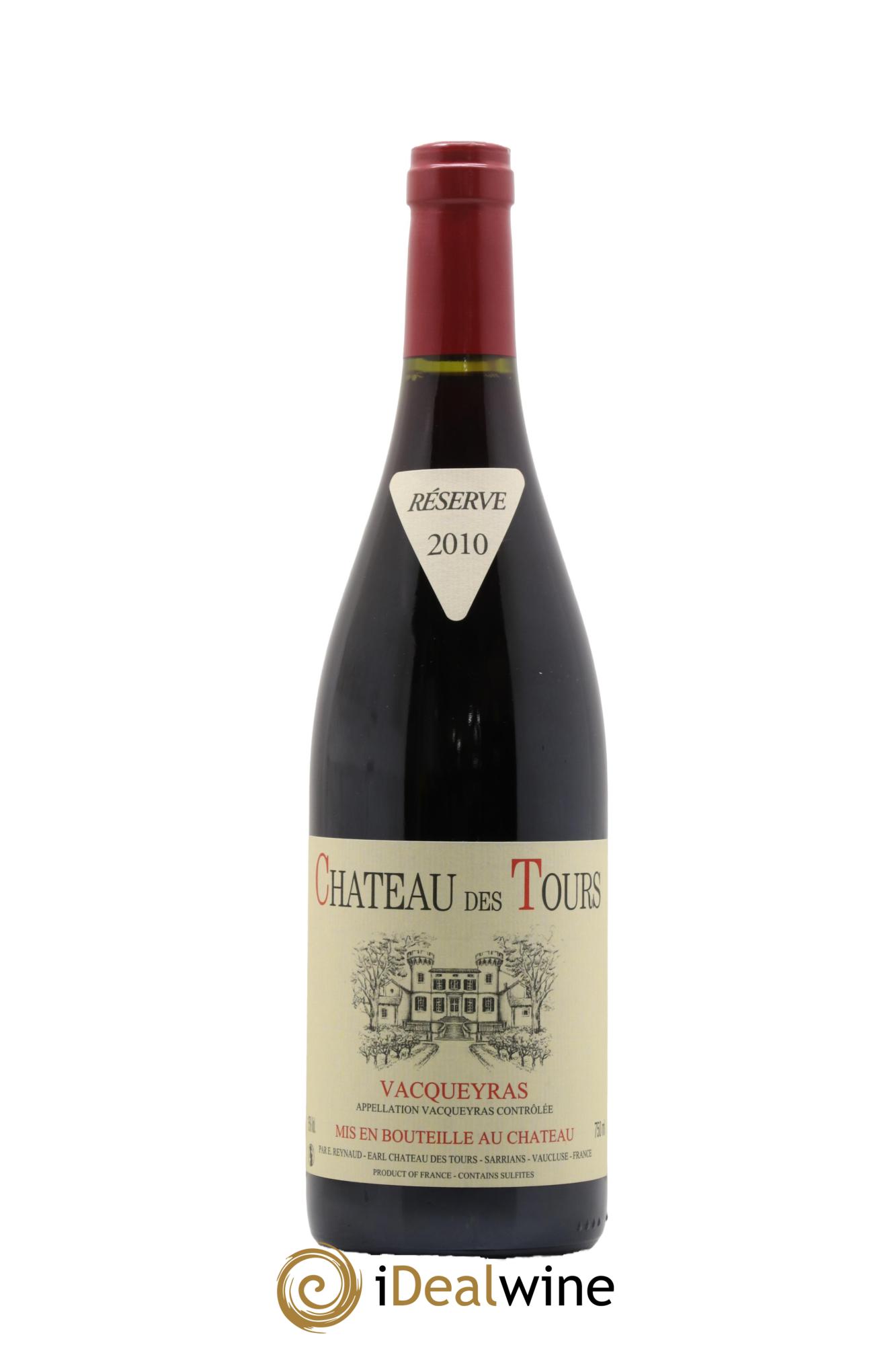 Vacqueyras Château des Tours Emmanuel Reynaud 2010 - Lot de 1 bouteille - 0