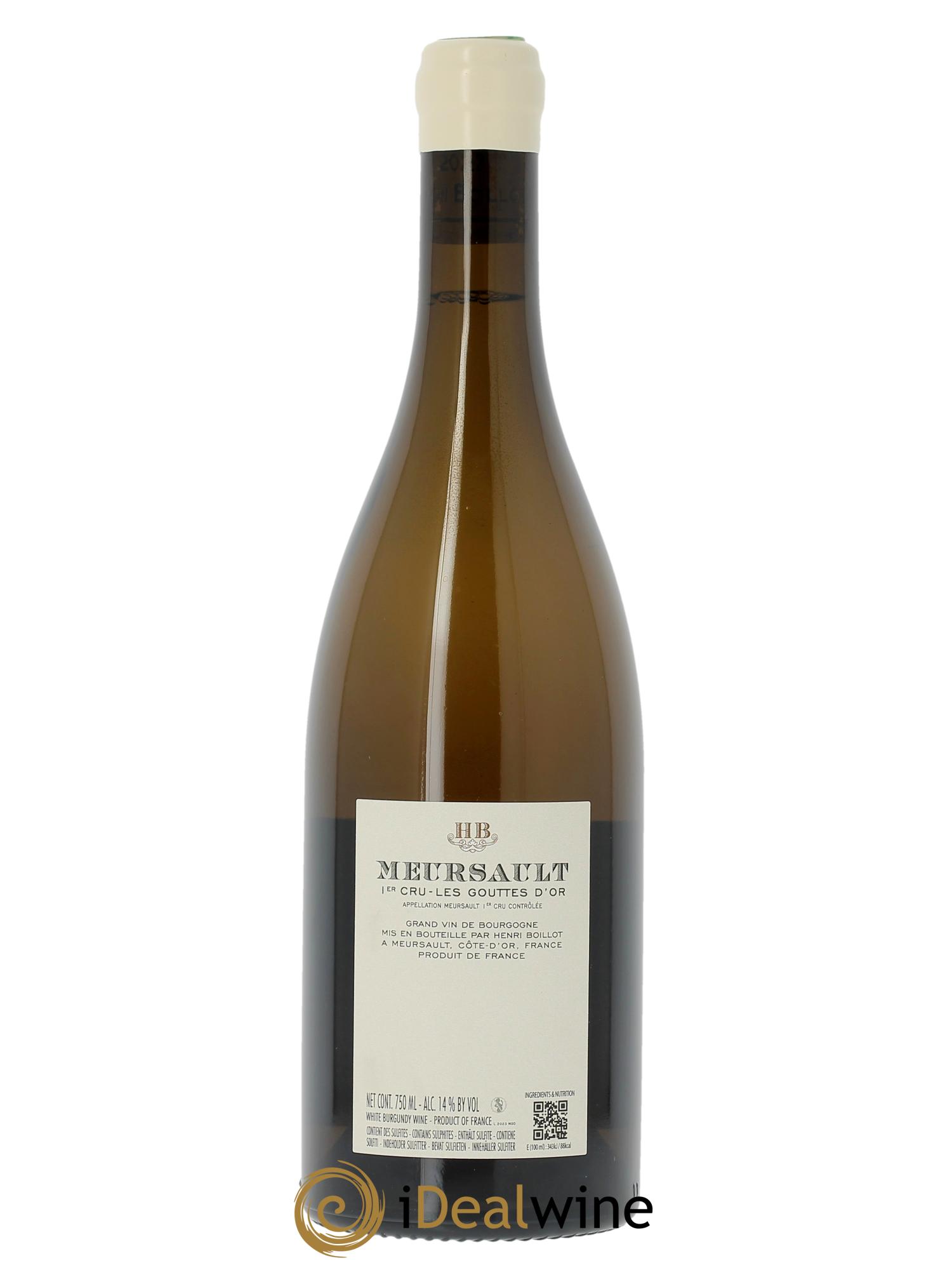 Meursault 1er Cru Les Gouttes d'Or Henri Boillot (Domaine) 2023 - Posten von 1 Flasche - 1