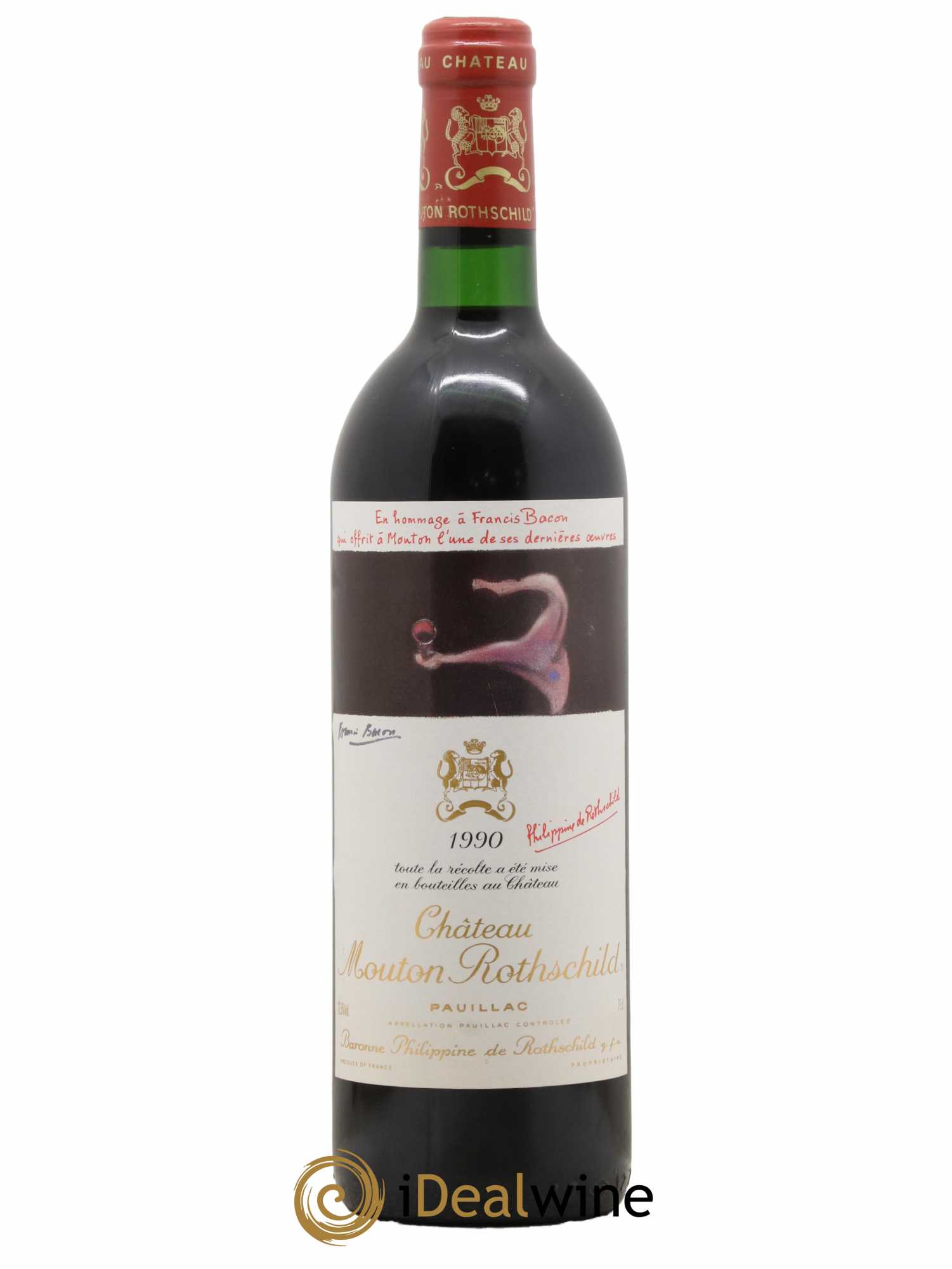 Château Mouton Rothschild 1er Grand Cru Classé 1990 - Lot de 1 bouteille - 0