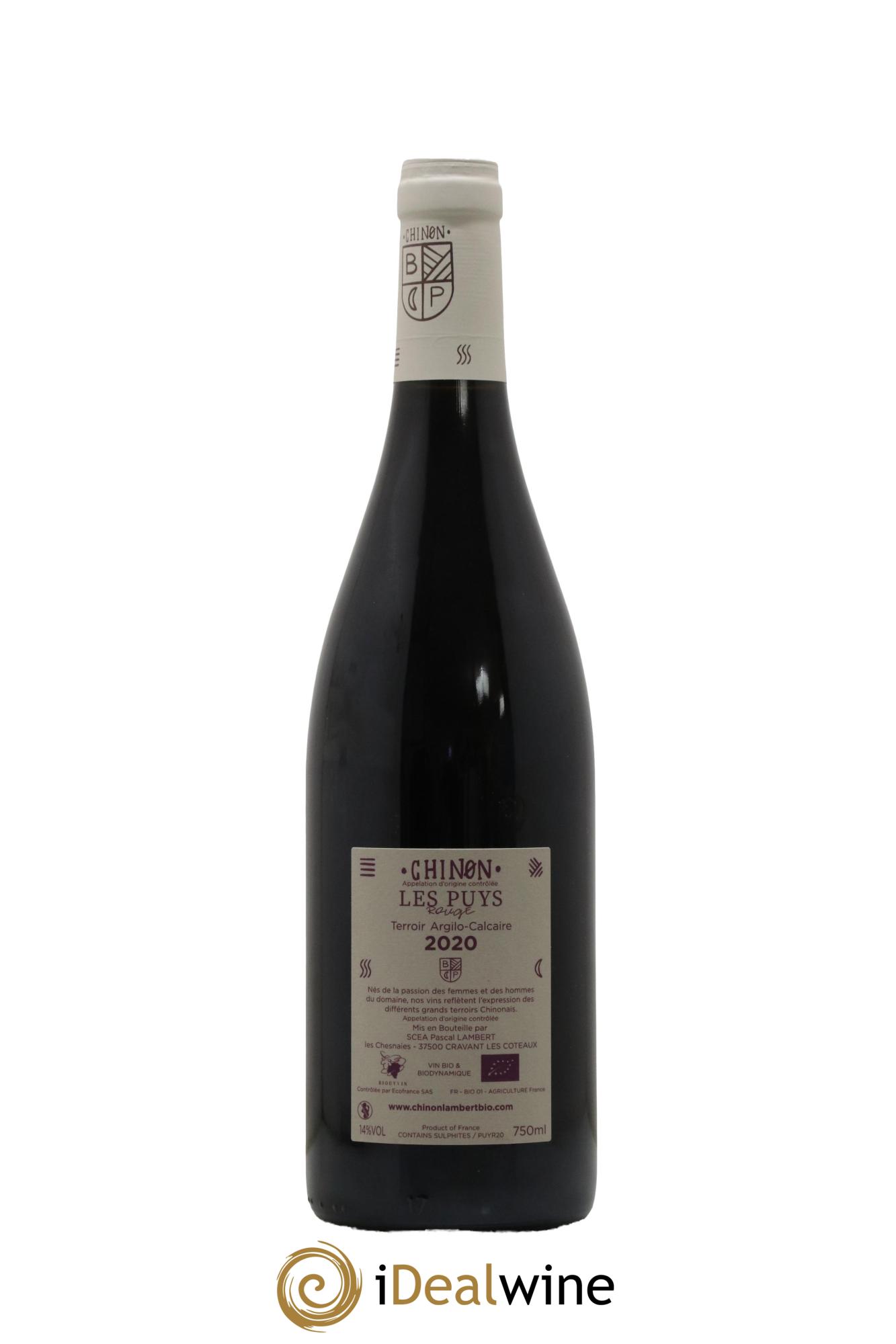 Chinon Domaine Lambert Les Puys 2020 - Lot de 1 bouteille - 1