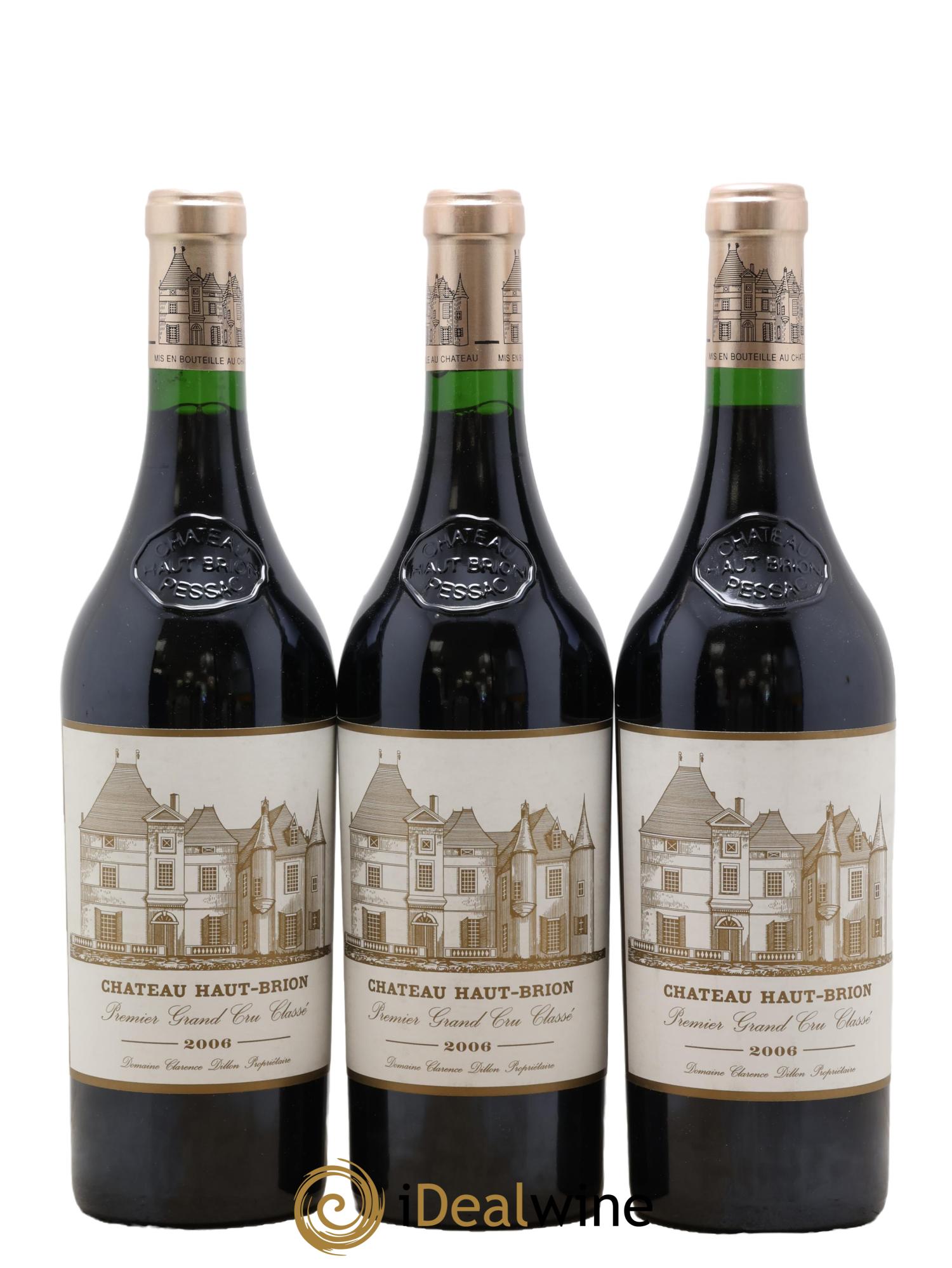 Château Haut Brion 1er Grand Cru Classé 2006 - Lot de 3 bouteilles - 0