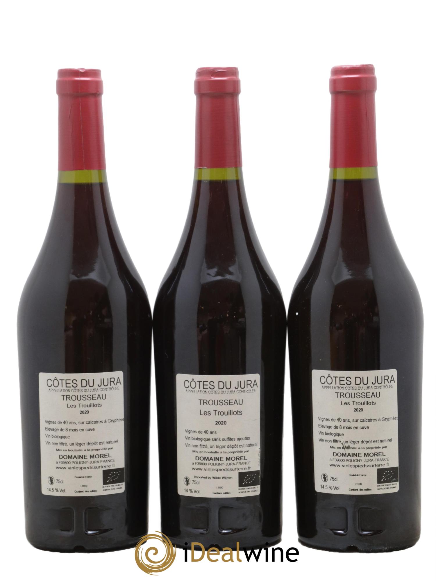 Côtes du Jura Trousseau - Les Trouillots Valentin Morel 2020 - Lot de 3 bouteilles - 1