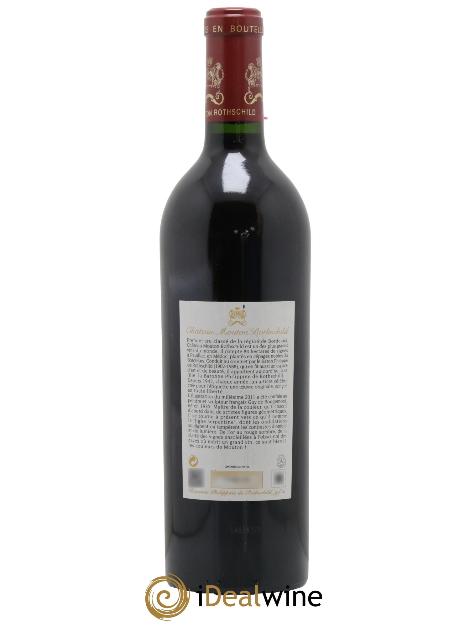 Château Mouton Rothschild 1er Grand Cru Classé 2011 - Lot de 1 bouteille - 1