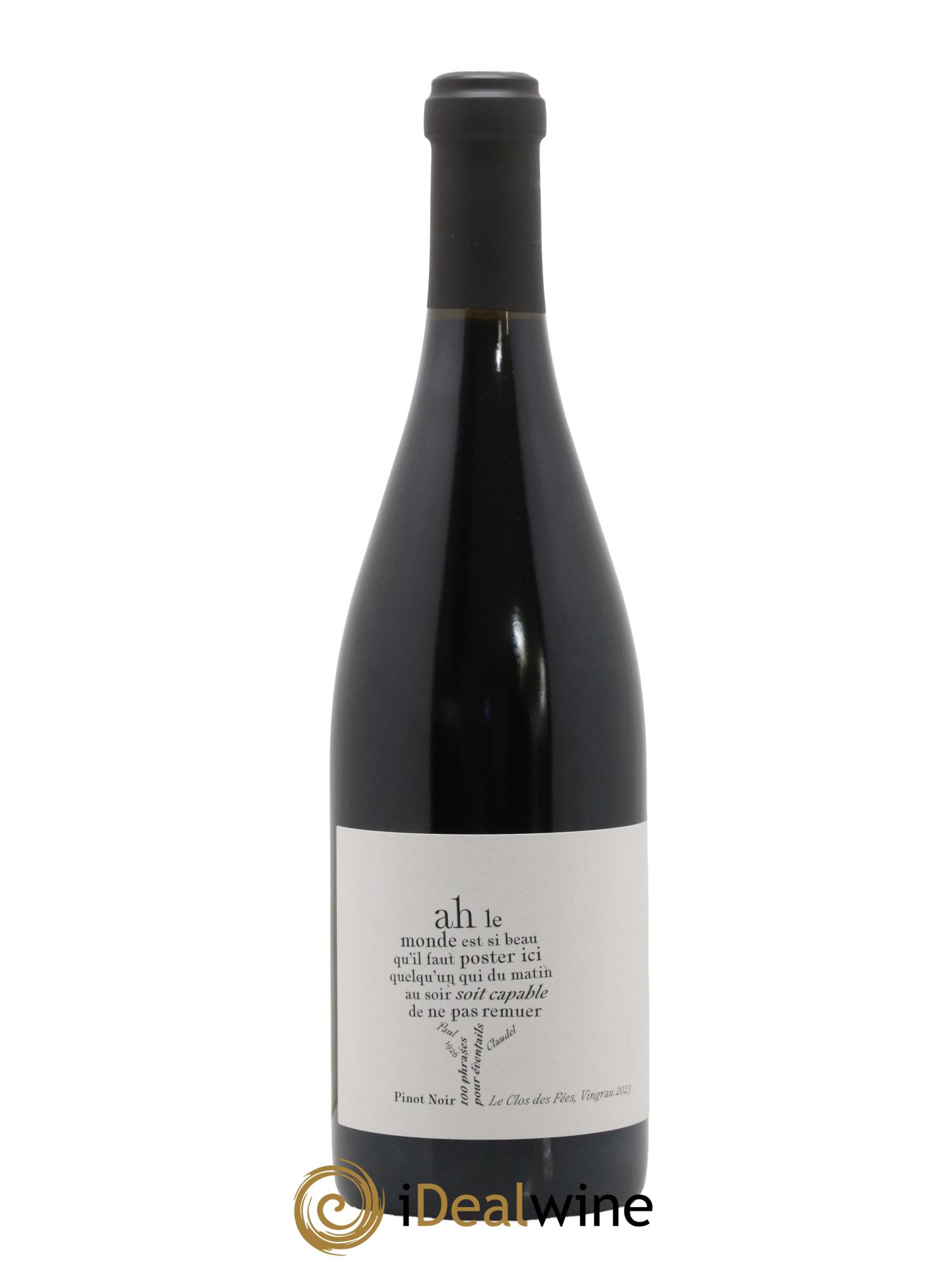 Côtes Catalanes Clos des Fées 100 Phrases pour éventails Hervé Bizeul 2023 - Lot de 1 bouteille - 1
