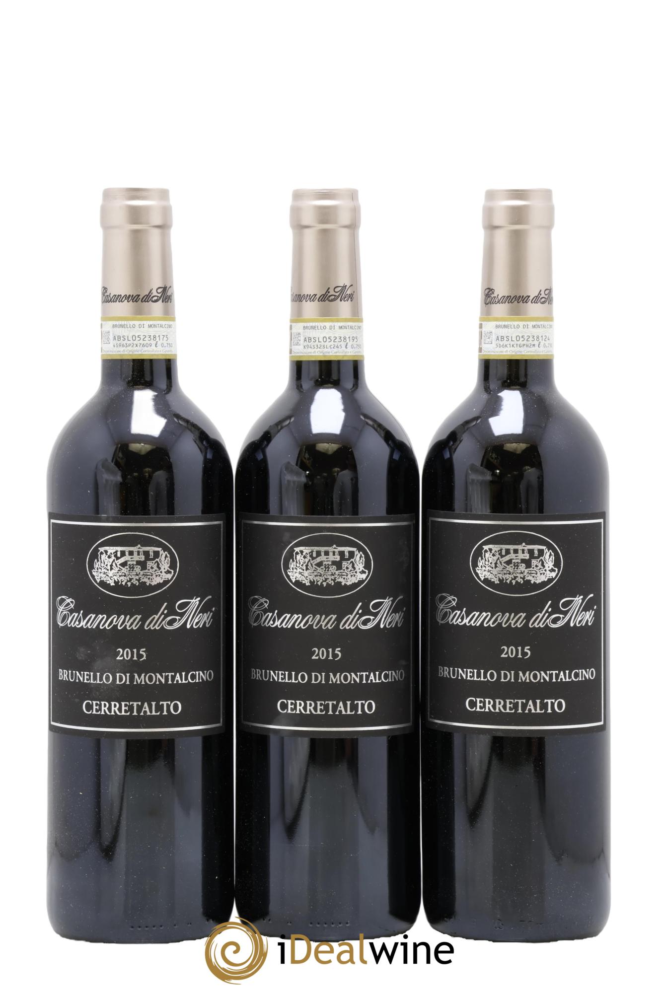 Brunello di Montalcino DOCG Cerretalto Casanova di Neri - Giacomo Neri 2015 - Lot de 3 bouteilles - 0