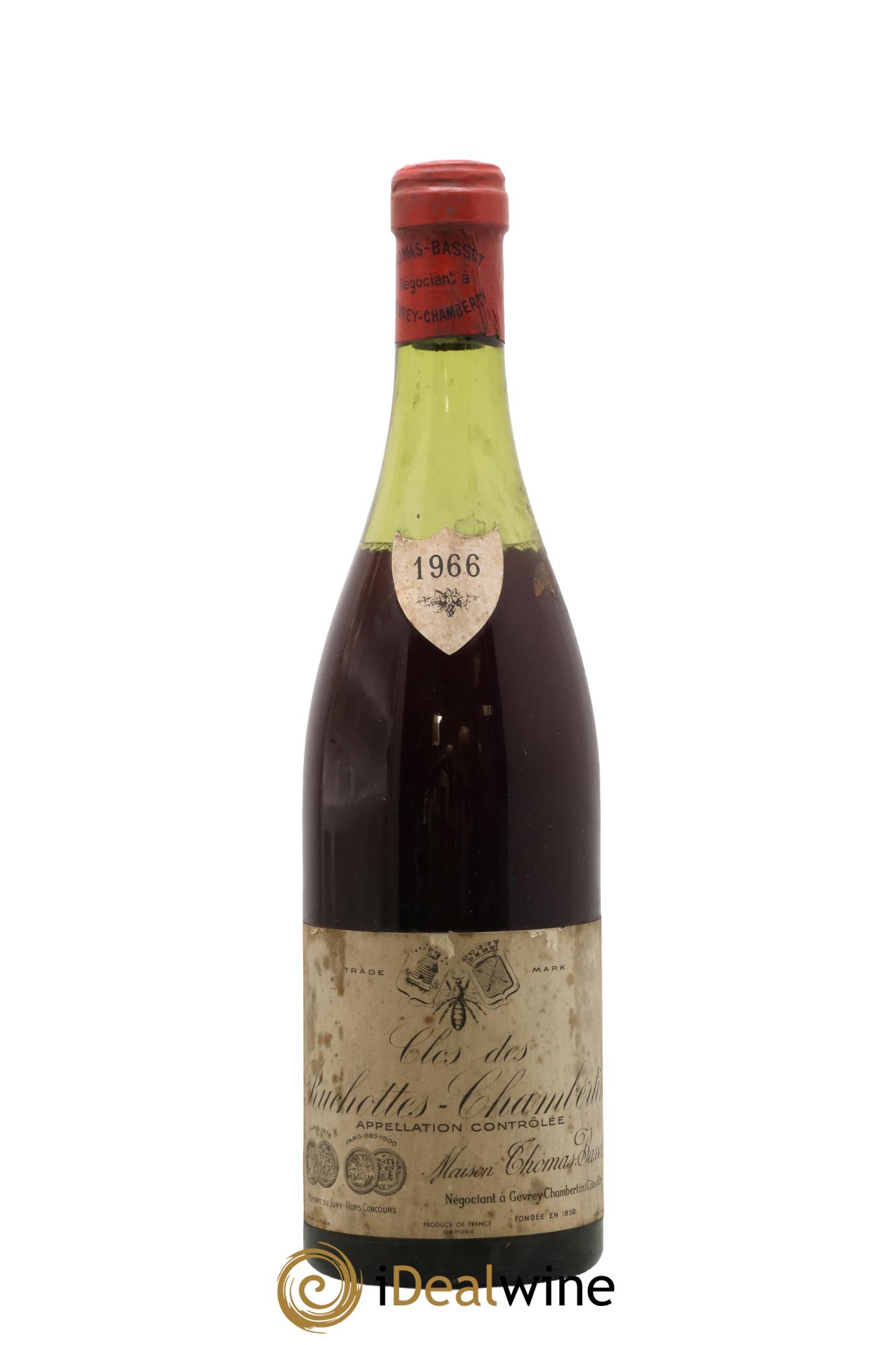 Ruchottes-Chambertin Grand Cru Clos Des Maison Maison Thomas Bassot 1966 - Lot de 1 bouteille - 0