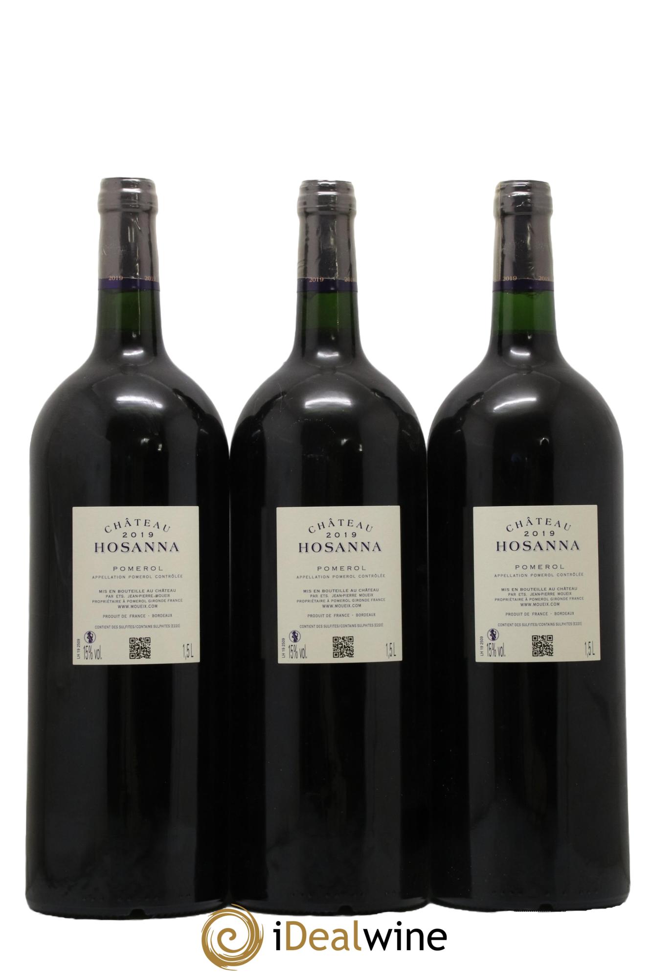 Château Hosanna 2019 - Lot of 3 magnums - 1
