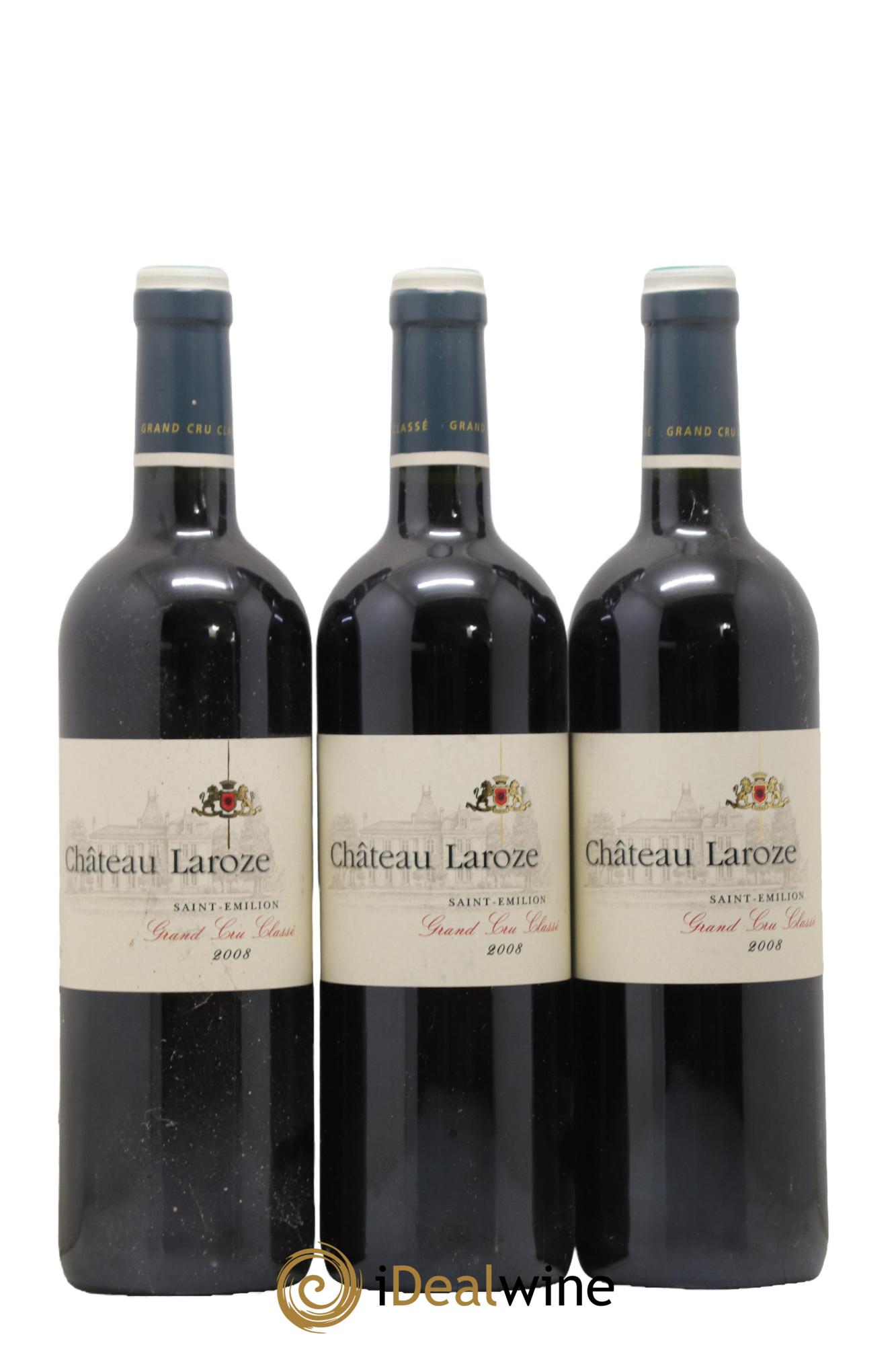 Château Laroze Grand Cru Classé 2008 - Lot de 3 bouteilles - 0