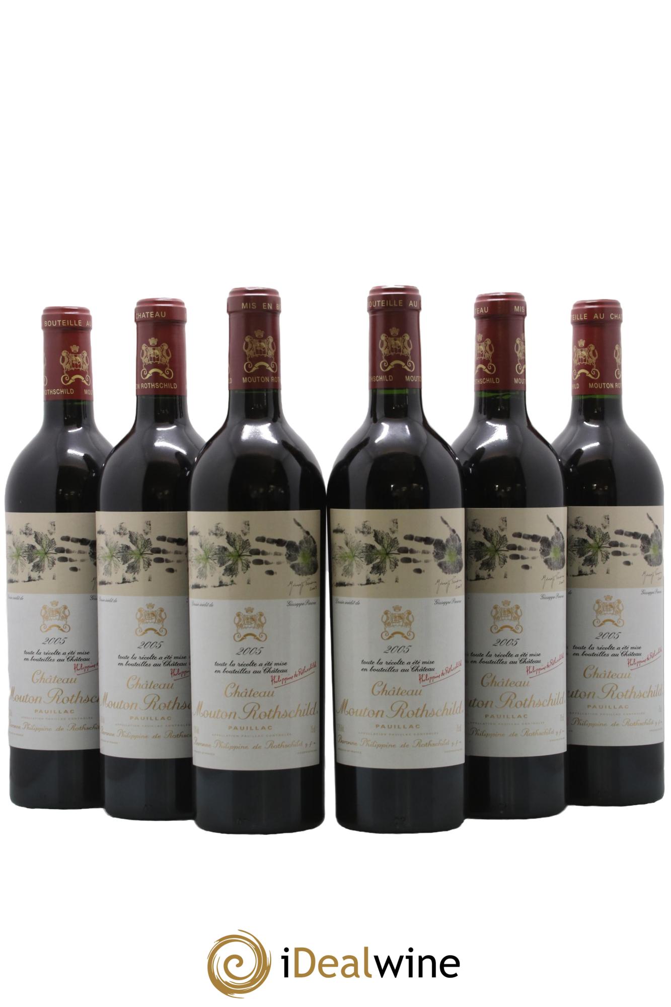 Château Mouton Rothschild 1er Grand Cru Classé 2005 - Lot of 6 bottles - 0