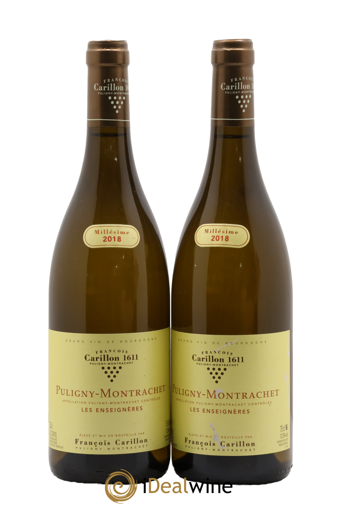 Puligny-Montrachet Les Enseignères François Carillon 2018 - Lote de 2 botellas - 0