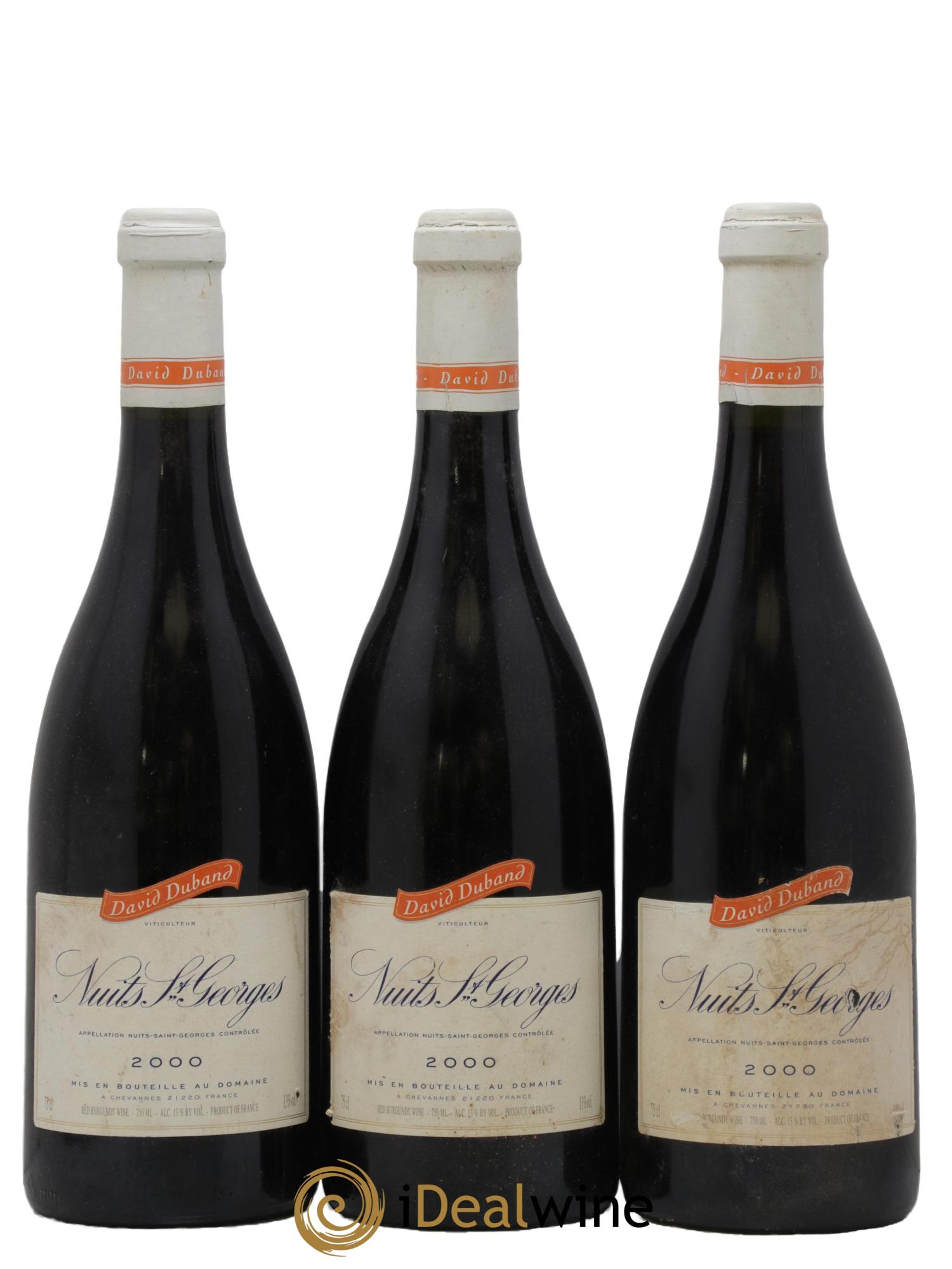 Nuits-Saint-Georges David Duband 2000 - Lot de 3 bouteilles - 0