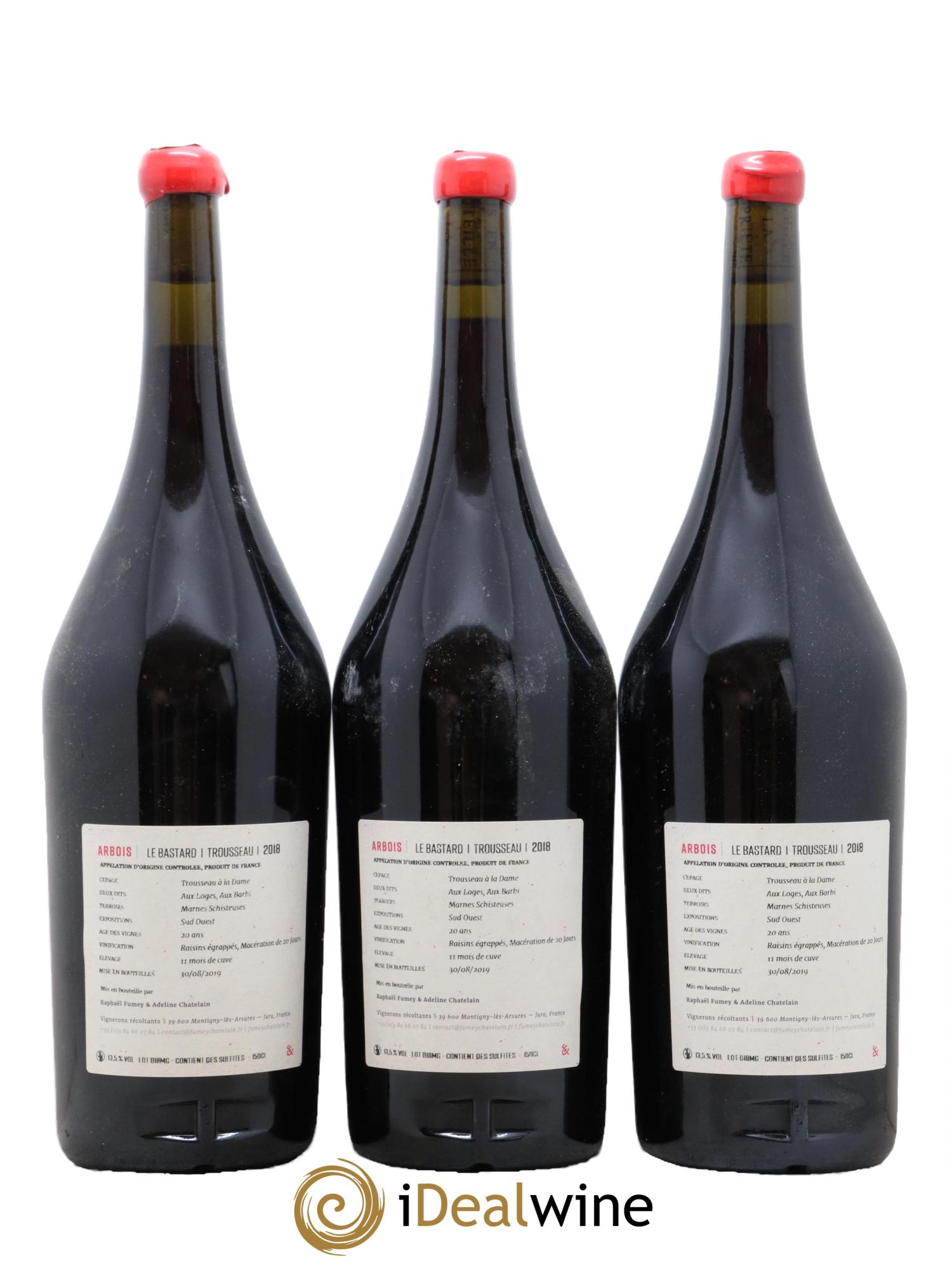 Arbois Trousseau Le Bastard Fumey-Chatelain 2018 - Lot de 3 magnums - 1