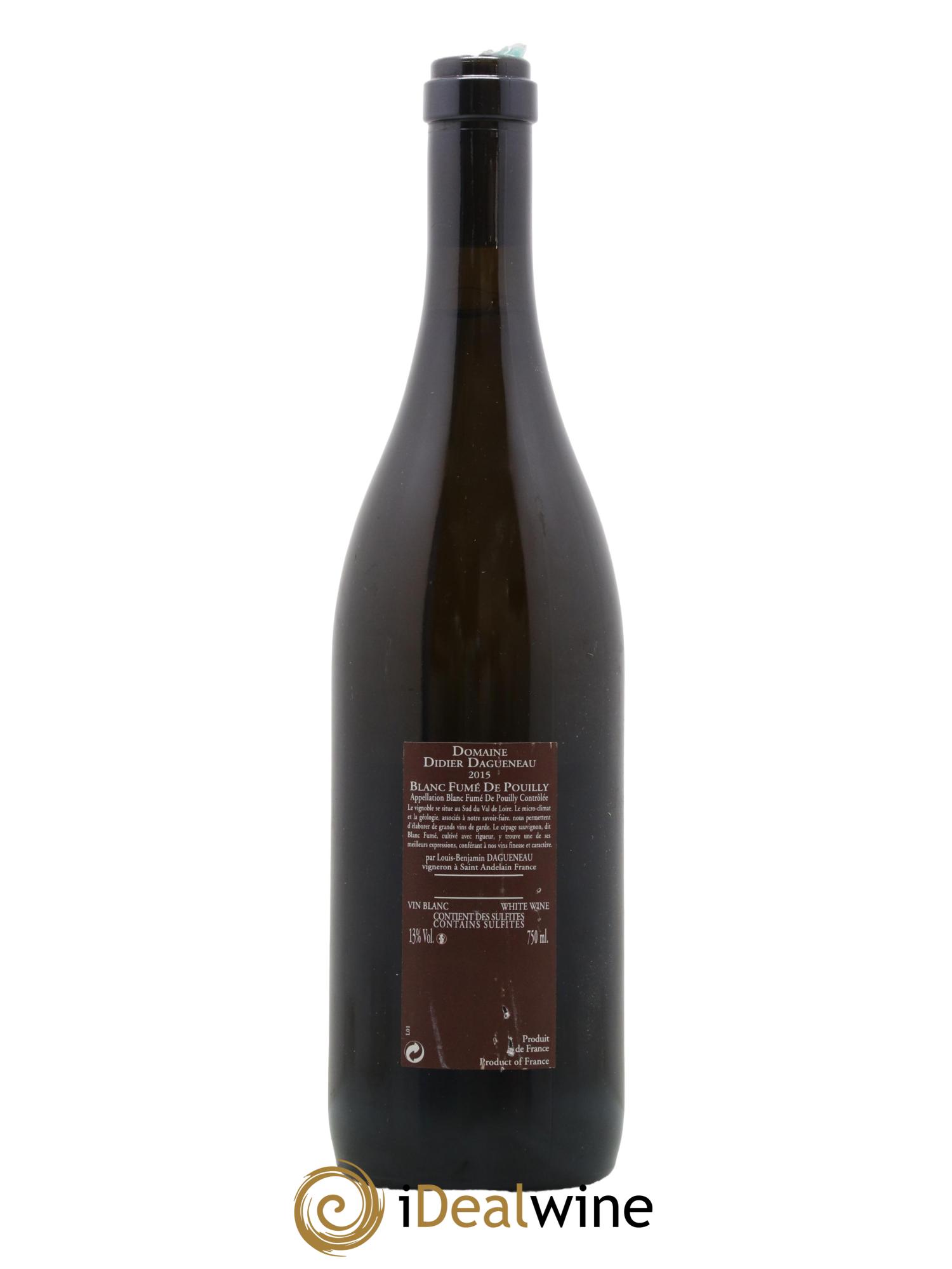 Vin de France (anciennement Pouilly-Fumé) Pur Sang Dagueneau (Domaine Didier - Louis-Benjamin) 2015 - Posten von 1 Flasche - 1