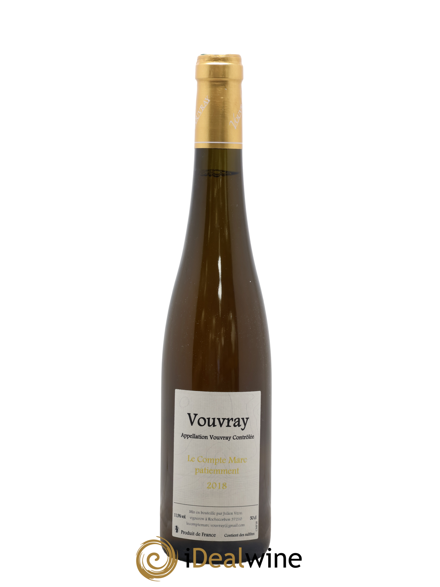 Vouvray Le Compte Marc Patiemment Julien Vedel 2018 - Lotto di 1 formato 50cl - 0