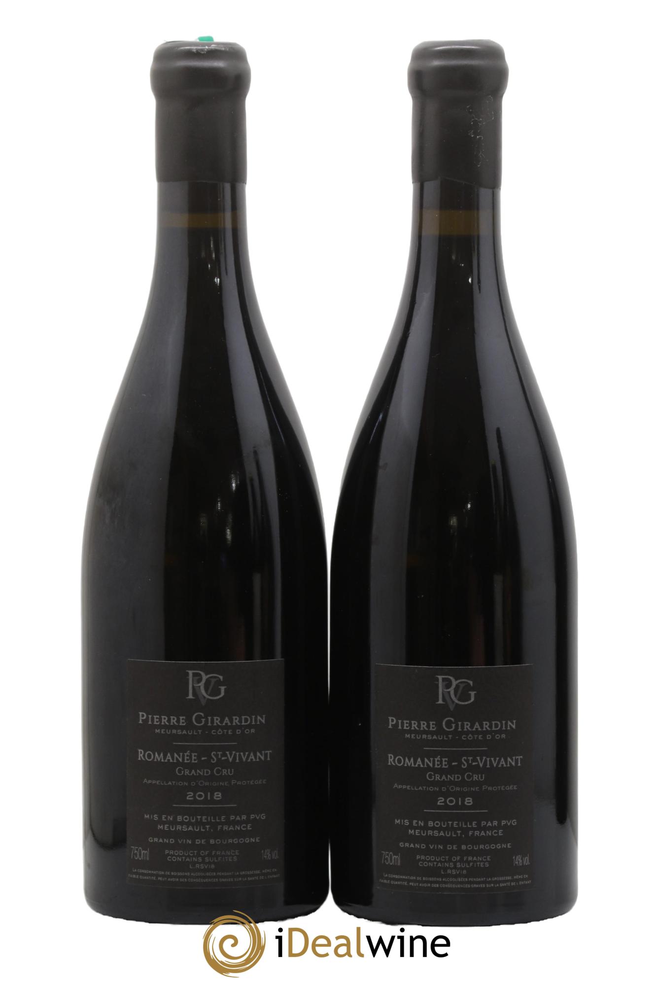 Romanée-Saint-Vivant Grand Cru Pierre Girardin 2018 - Lot of 2 bottles - 1