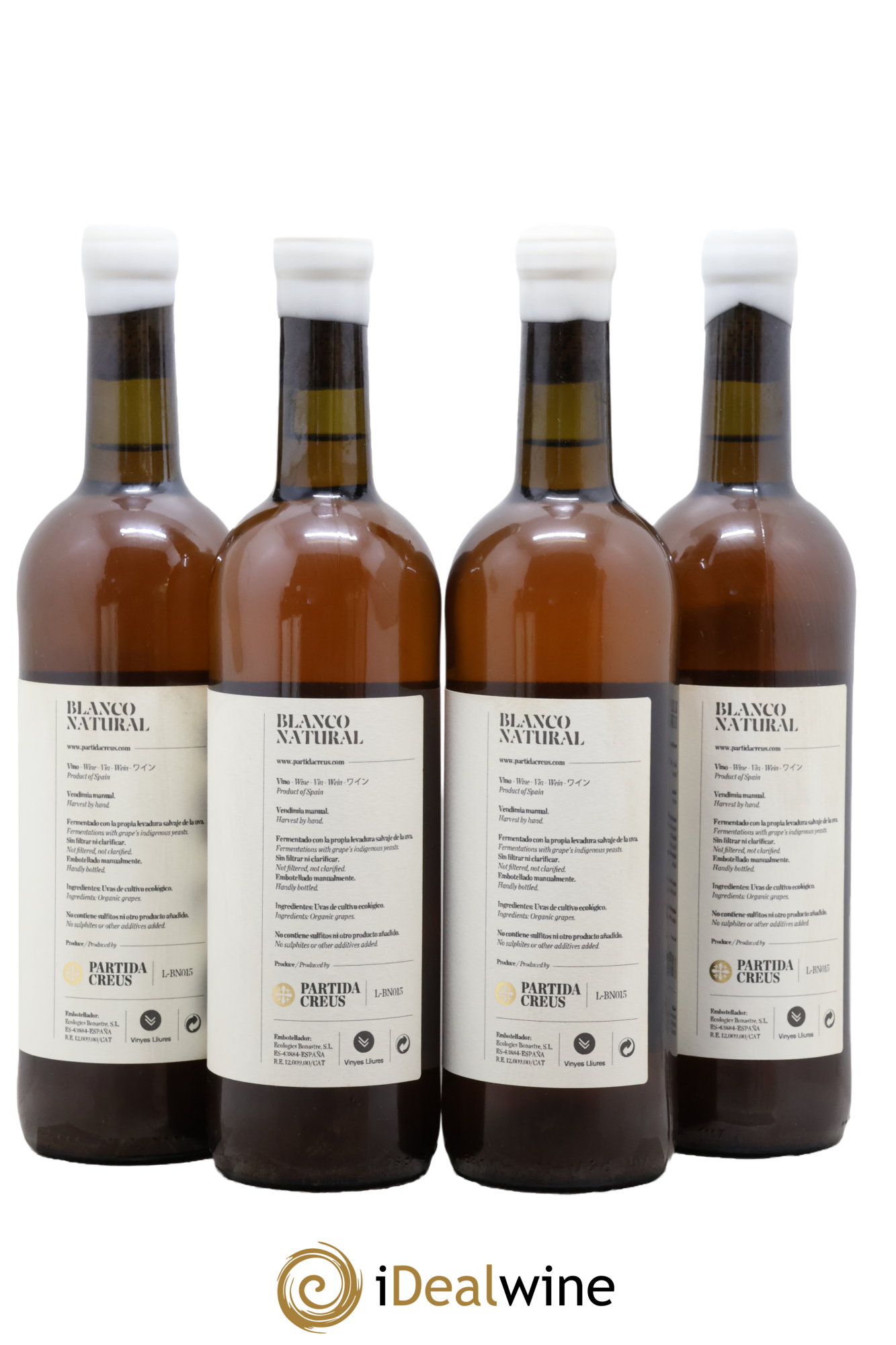 Espagne Vino de Espana BN Bianco Natural Partida Creus 2015 - Lot of 4 bottles - 1