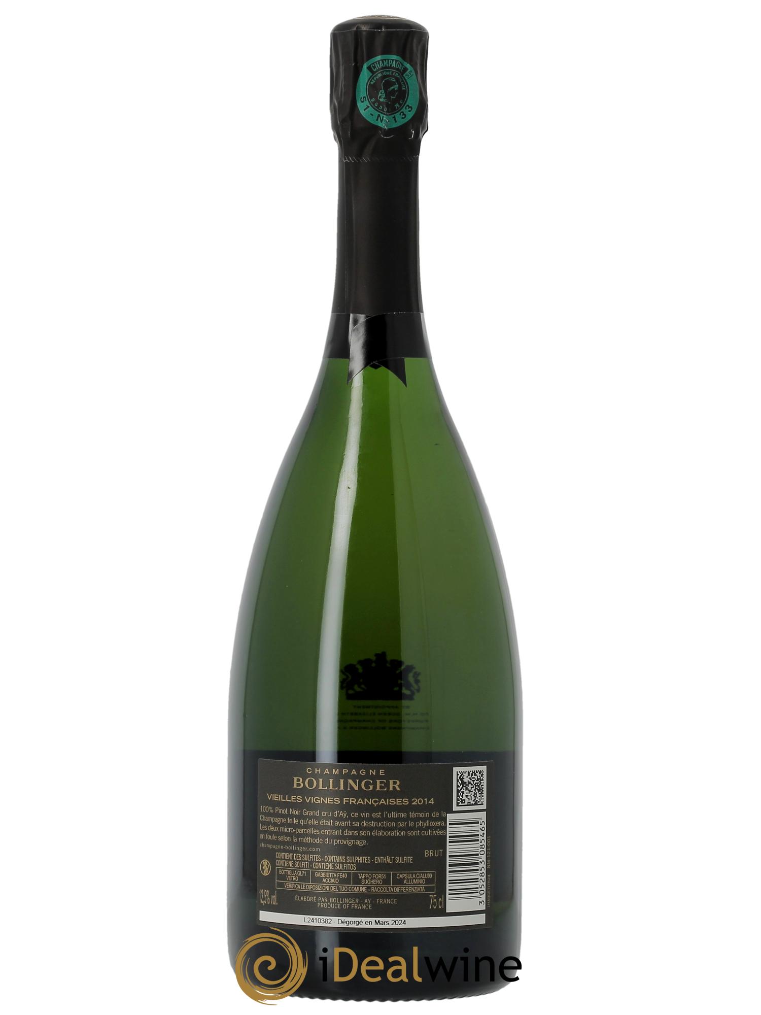 Brut Vieilles Vignes Françaises Bollinger 2014 - Lot of 1 bottle - 2