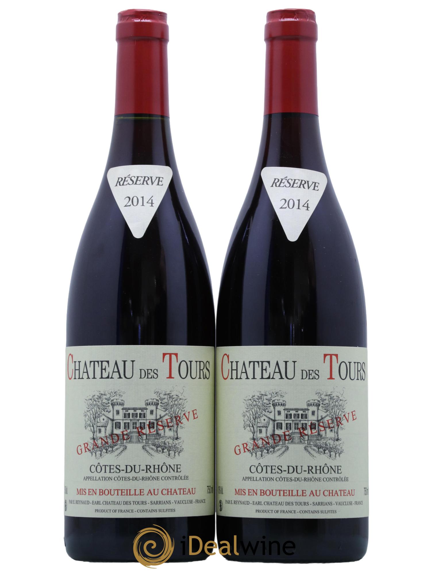 Côtes-du-Rhône Château des Tours Grande Réserve Emmanuel Reynaud 2014 - Lot de 2 bouteilles - 0