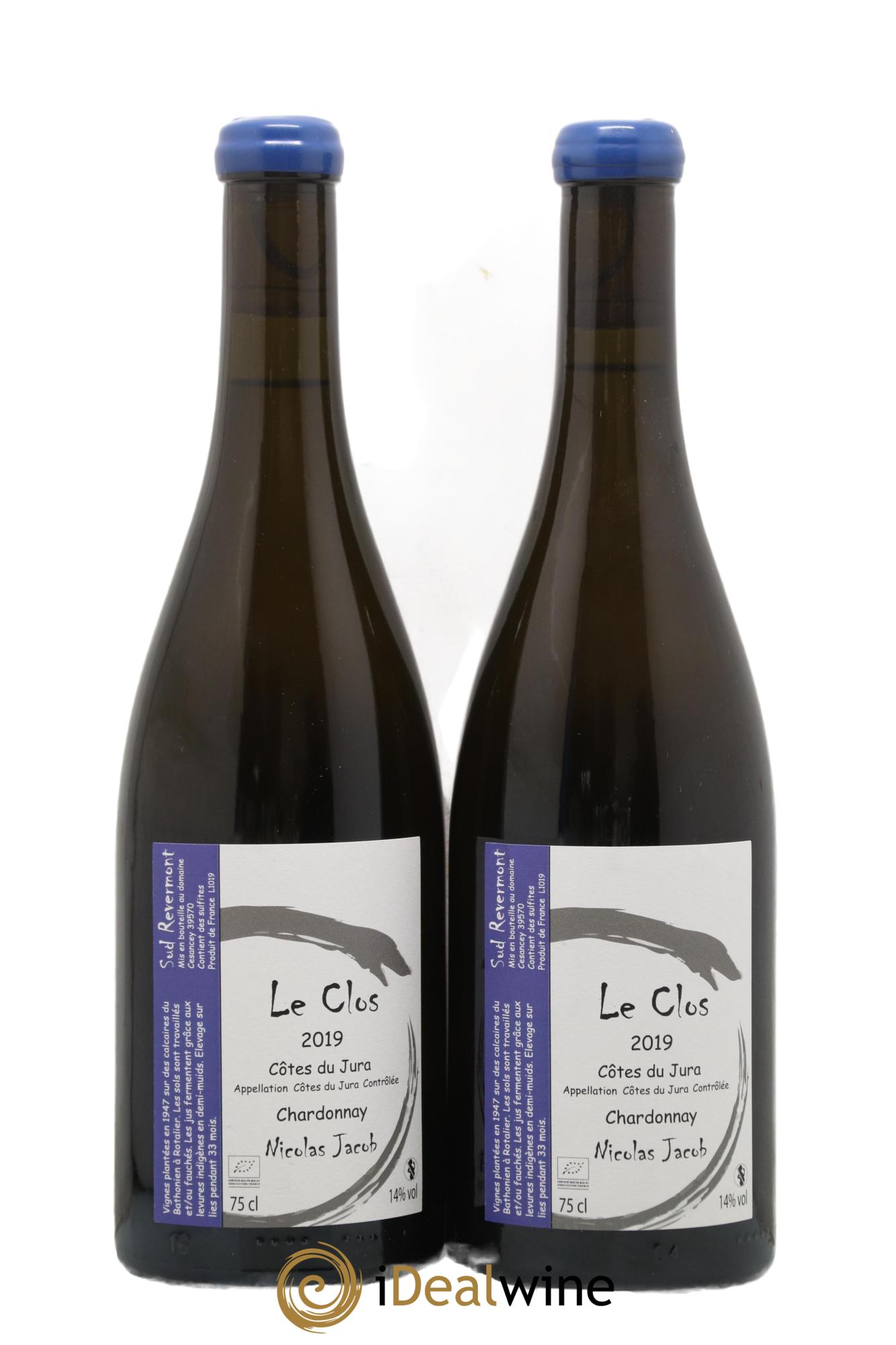 Côtes du Jura Chardonnay Le Clos Nicolas Jacob 2019 - Lot de 2 bouteilles - 0